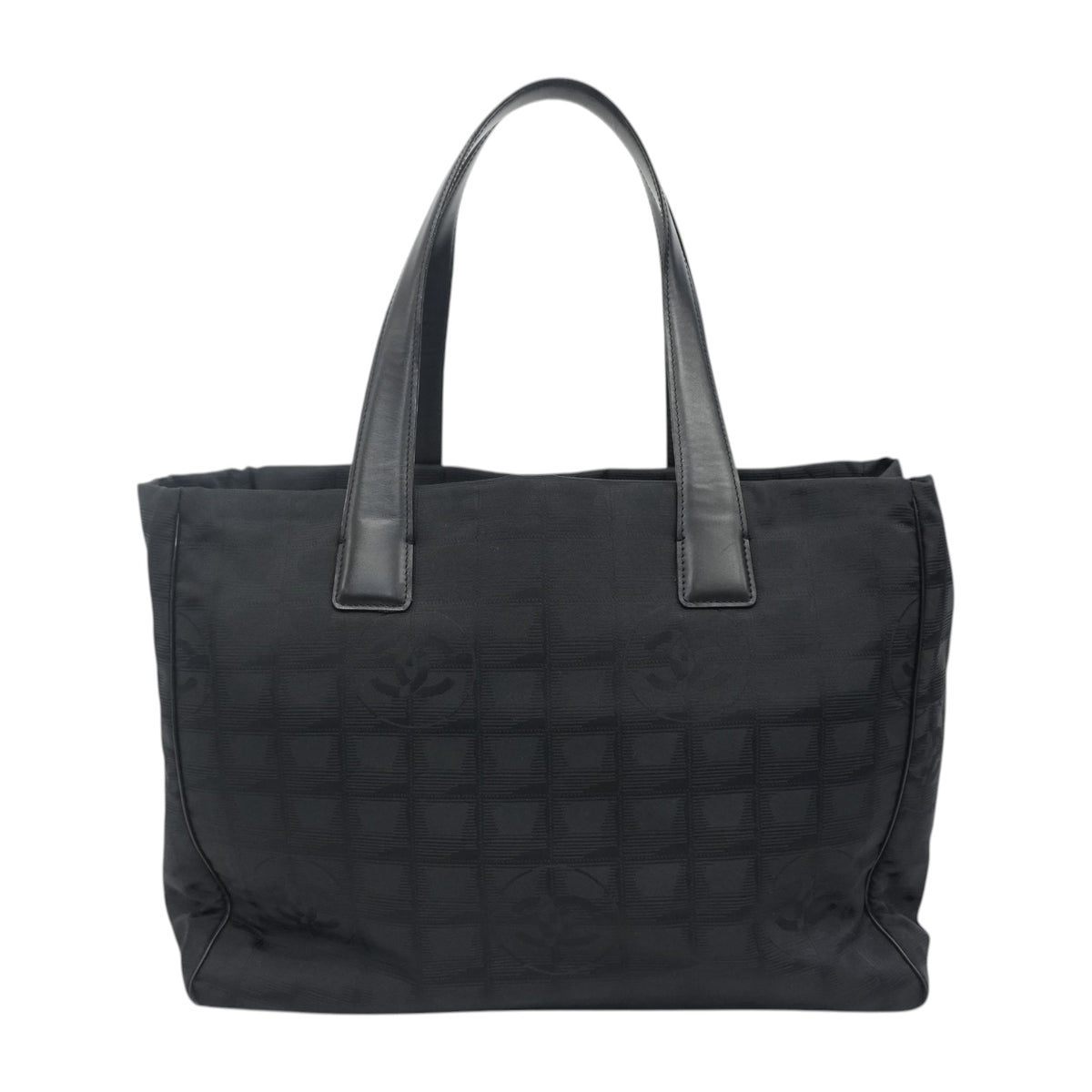 Pre-Owned Chanel New Travel Line MM Tote Bag Black