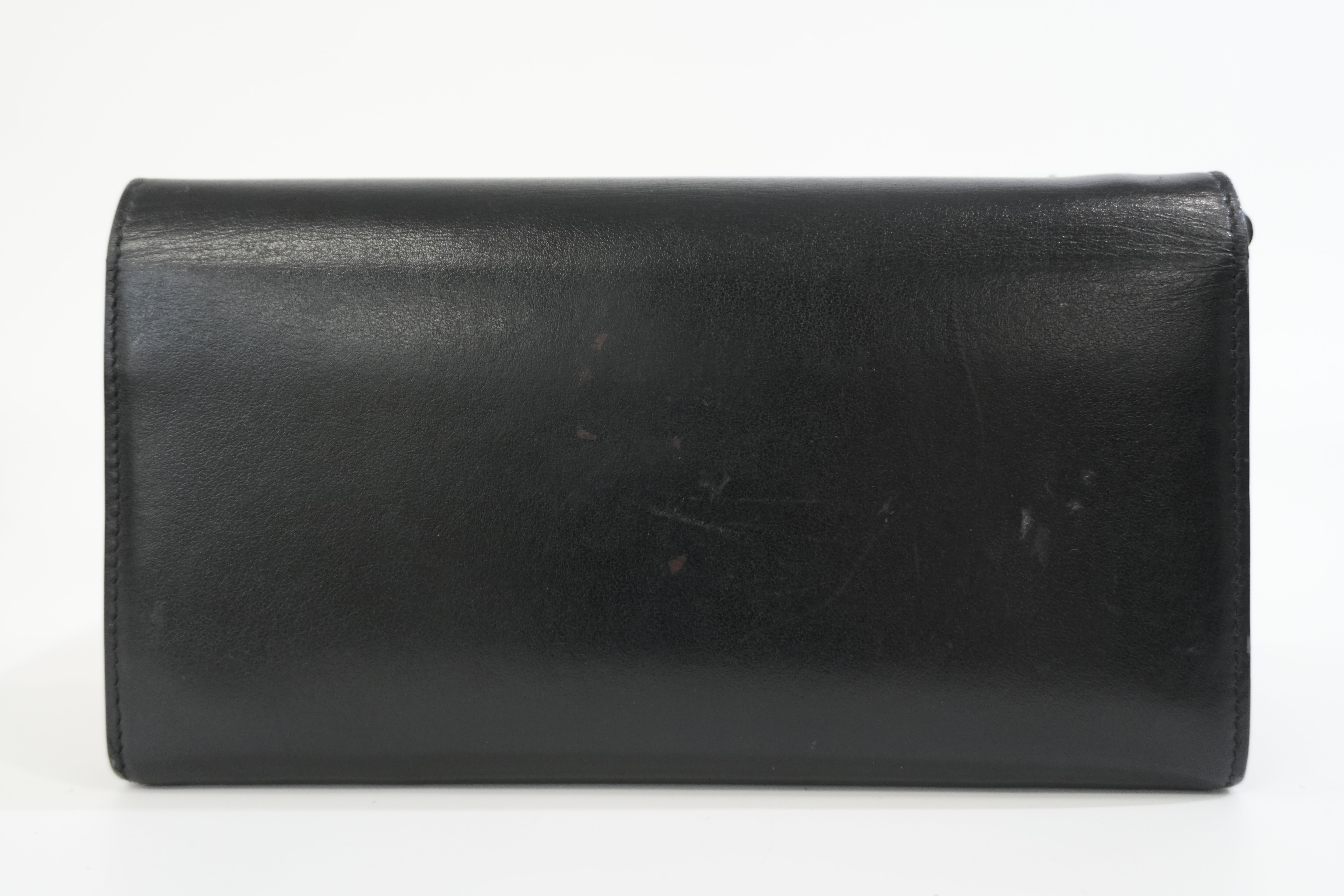 Pre-owned Christian Louboutin Studs Leather Wallet Black