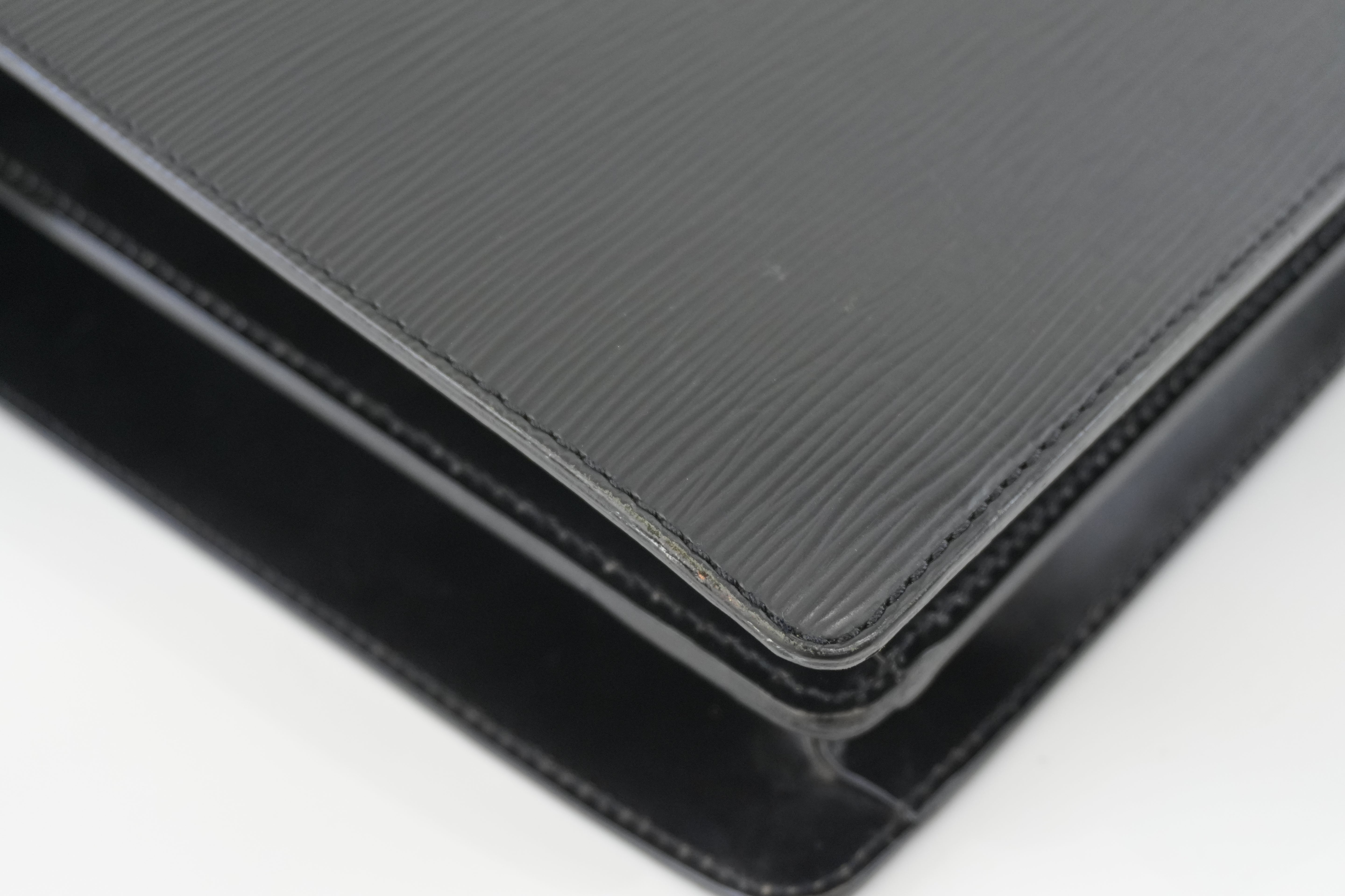 Louis Vuitton Briefcase Epi Black Used