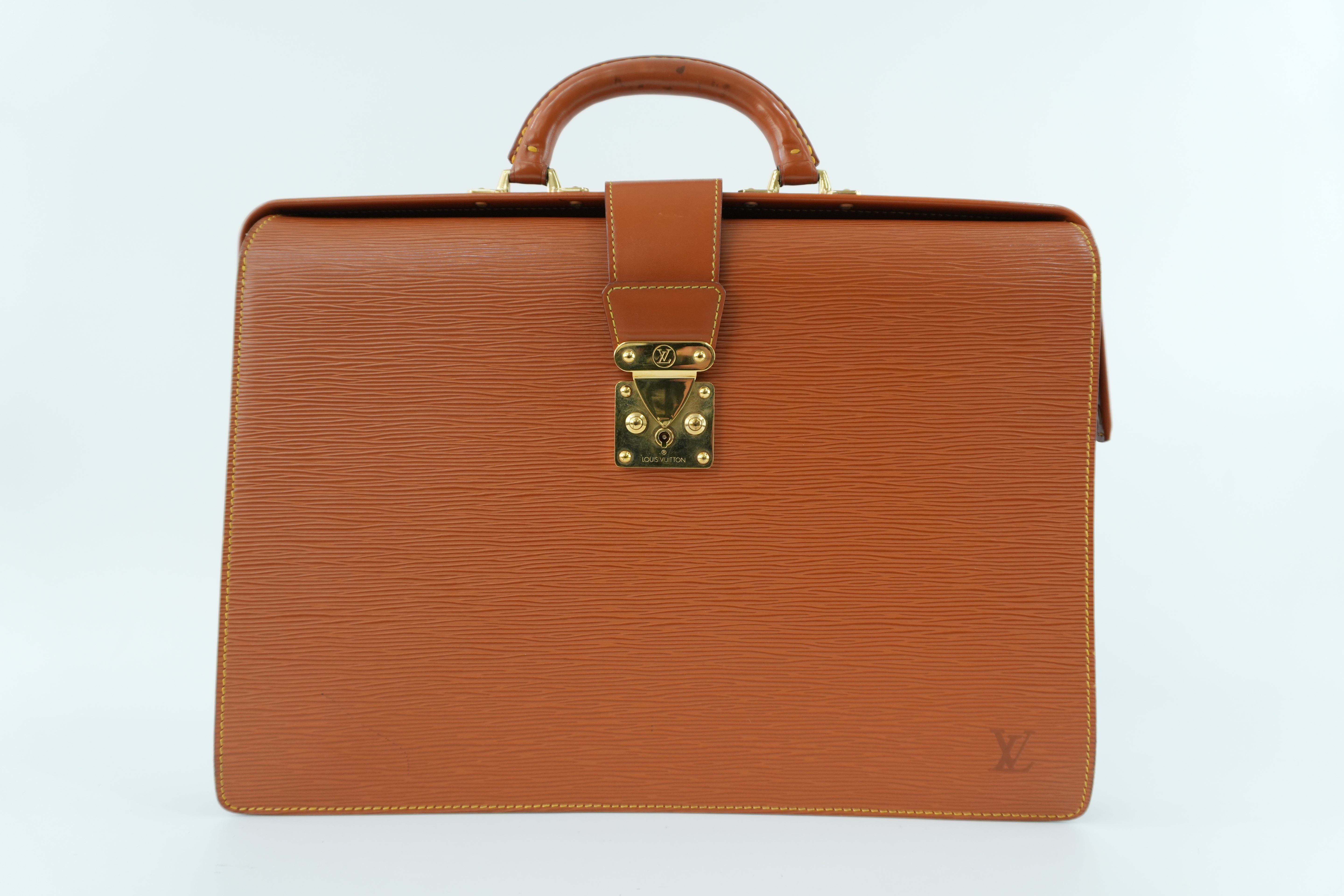 Louis Vuitton Briefcase Epi Kenya Brown Used