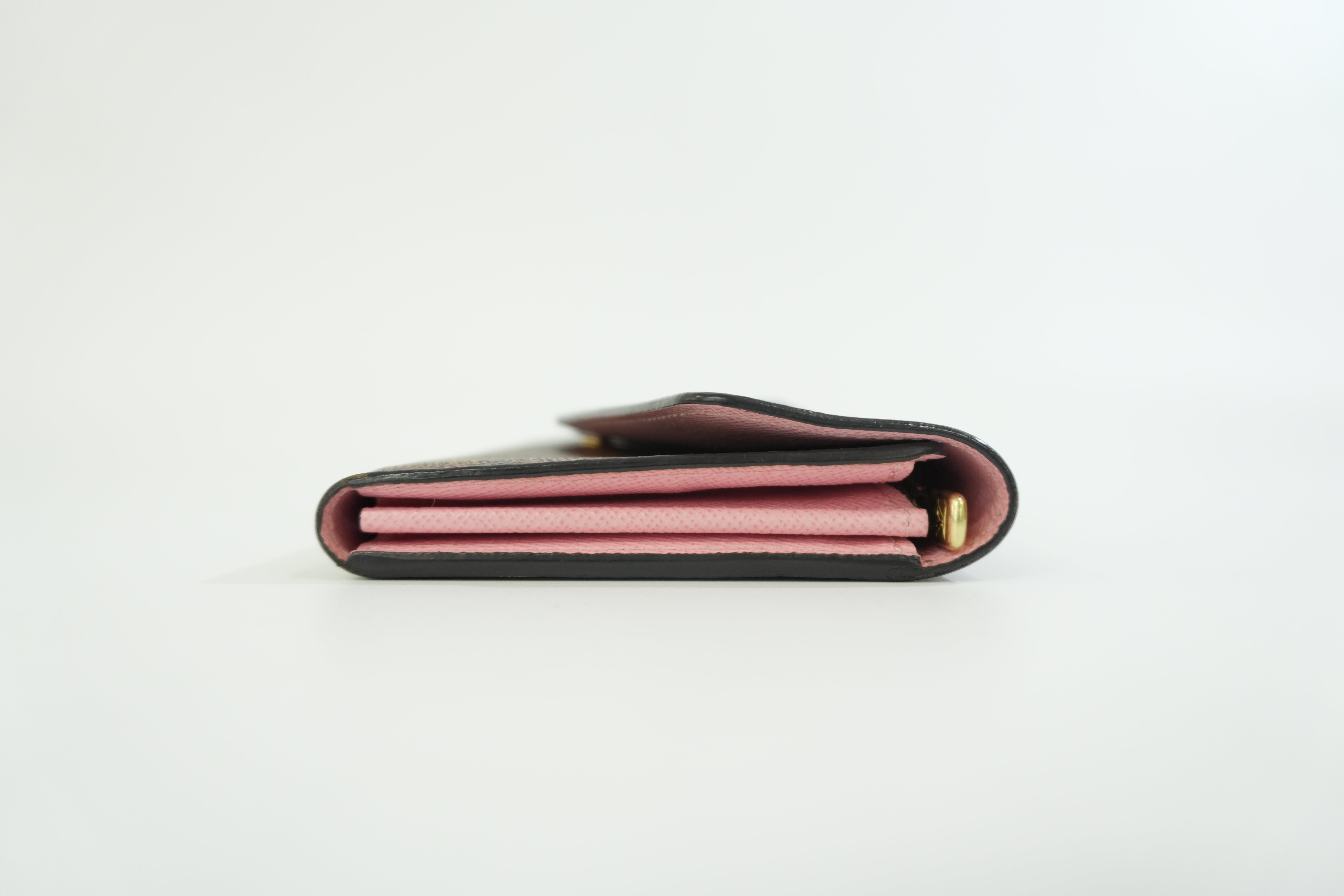 Pre-owned Louis Vuitton Monogram Sarah Wallet Flower