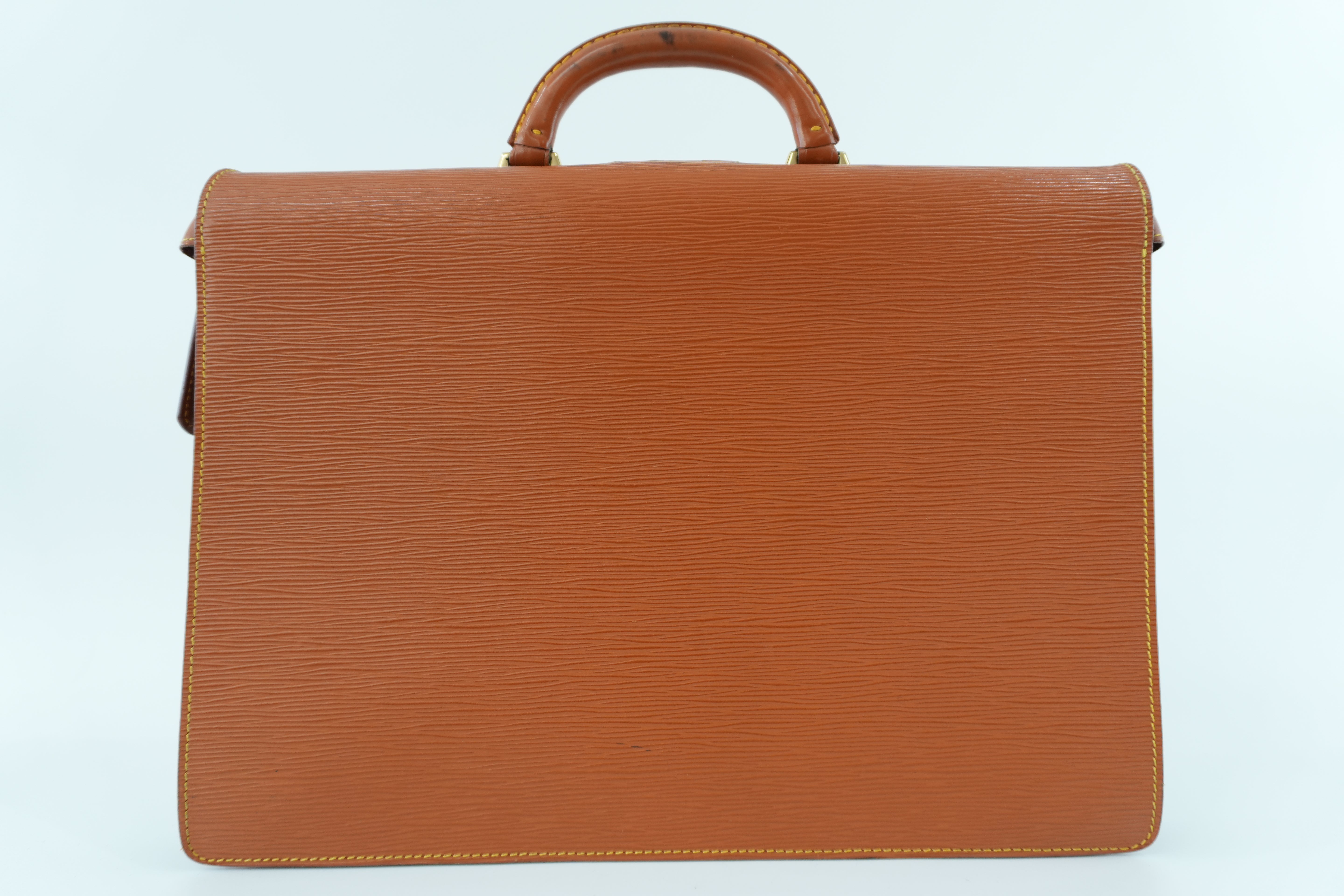 Louis Vuitton Briefcase Epi Kenya Brown Used