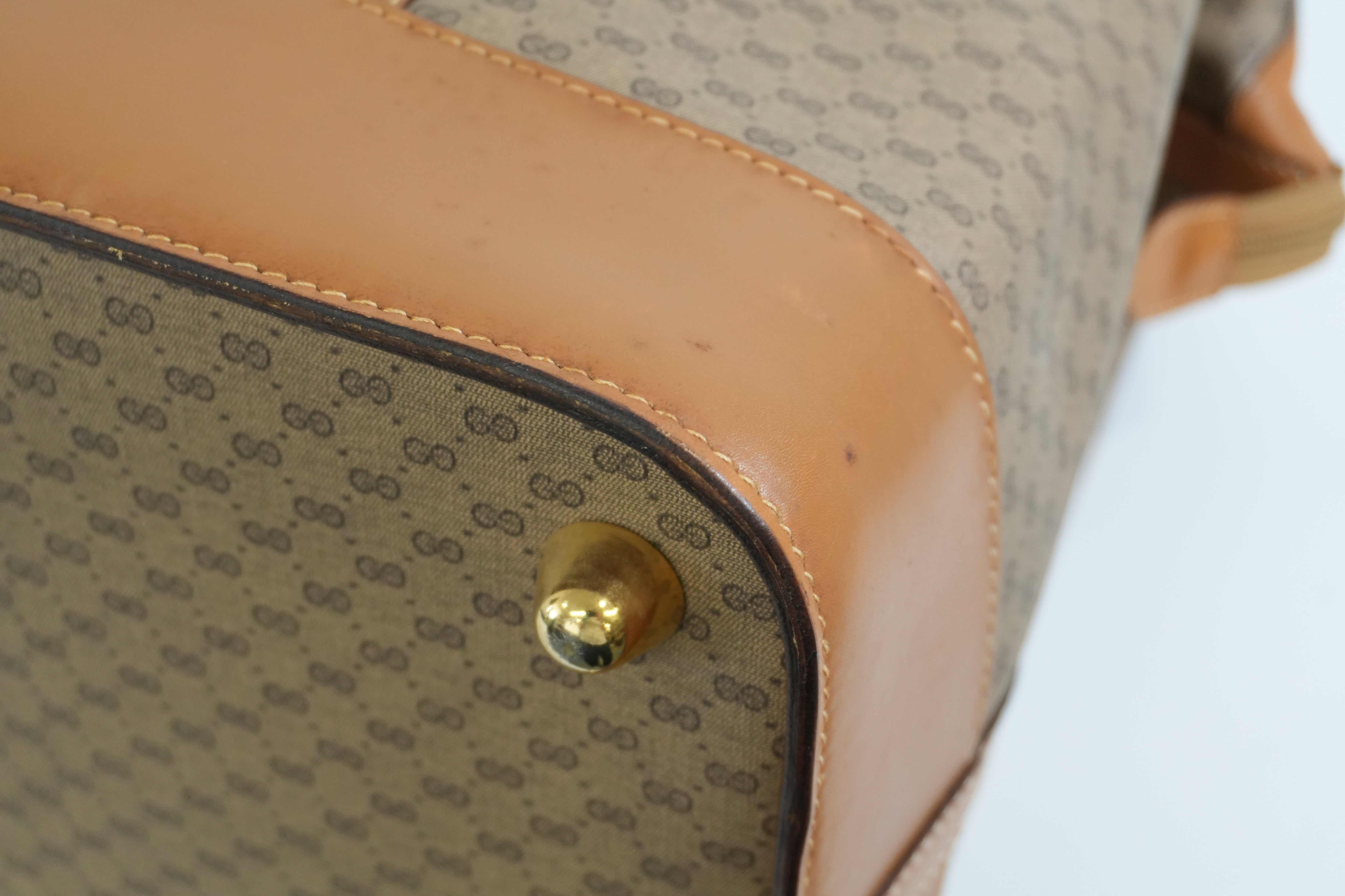 Pre-owned Gucci Supreme Travel Bag Brown