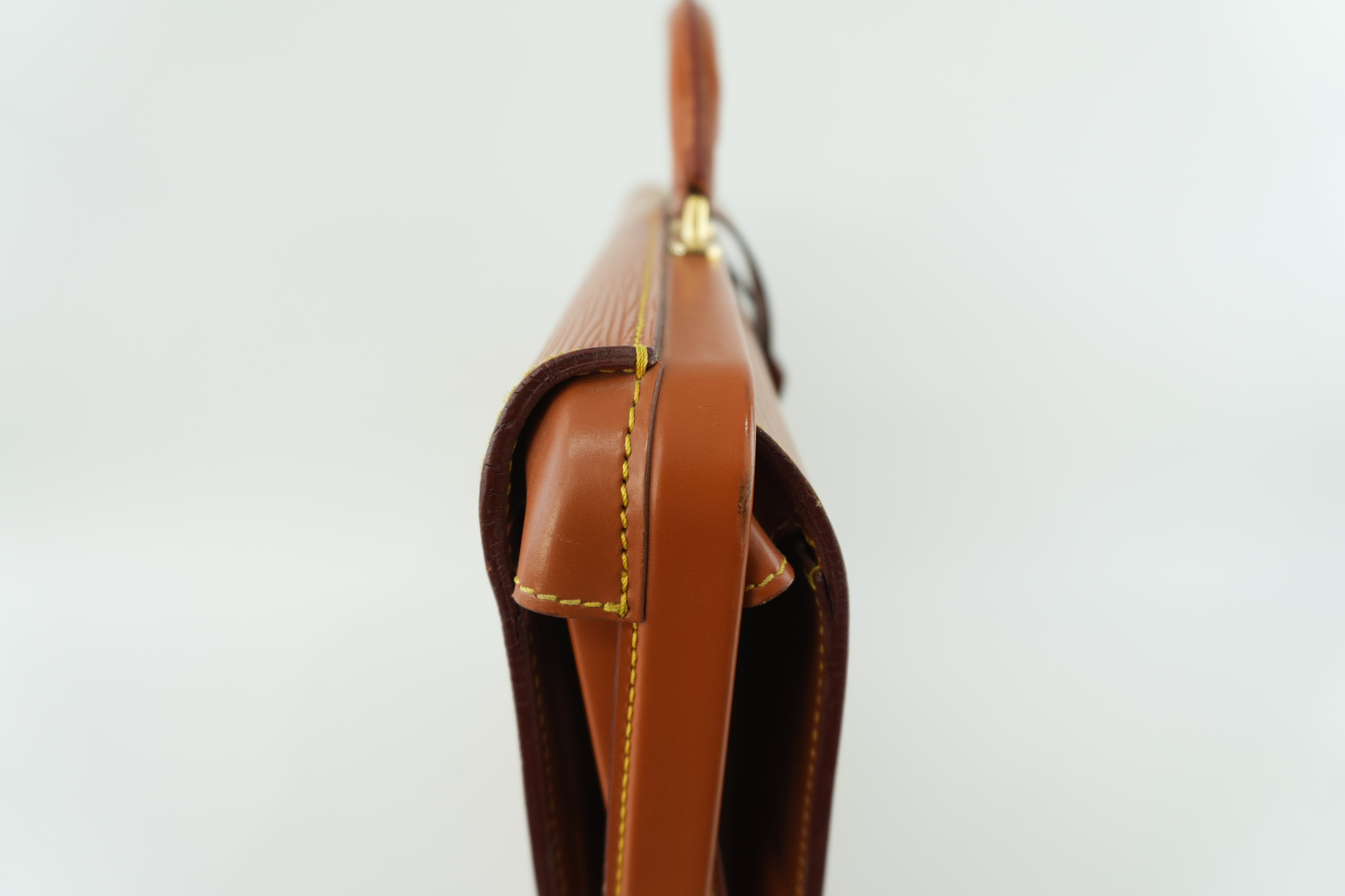 Louis Vuitton Briefcase Epi Kenya Brown Used