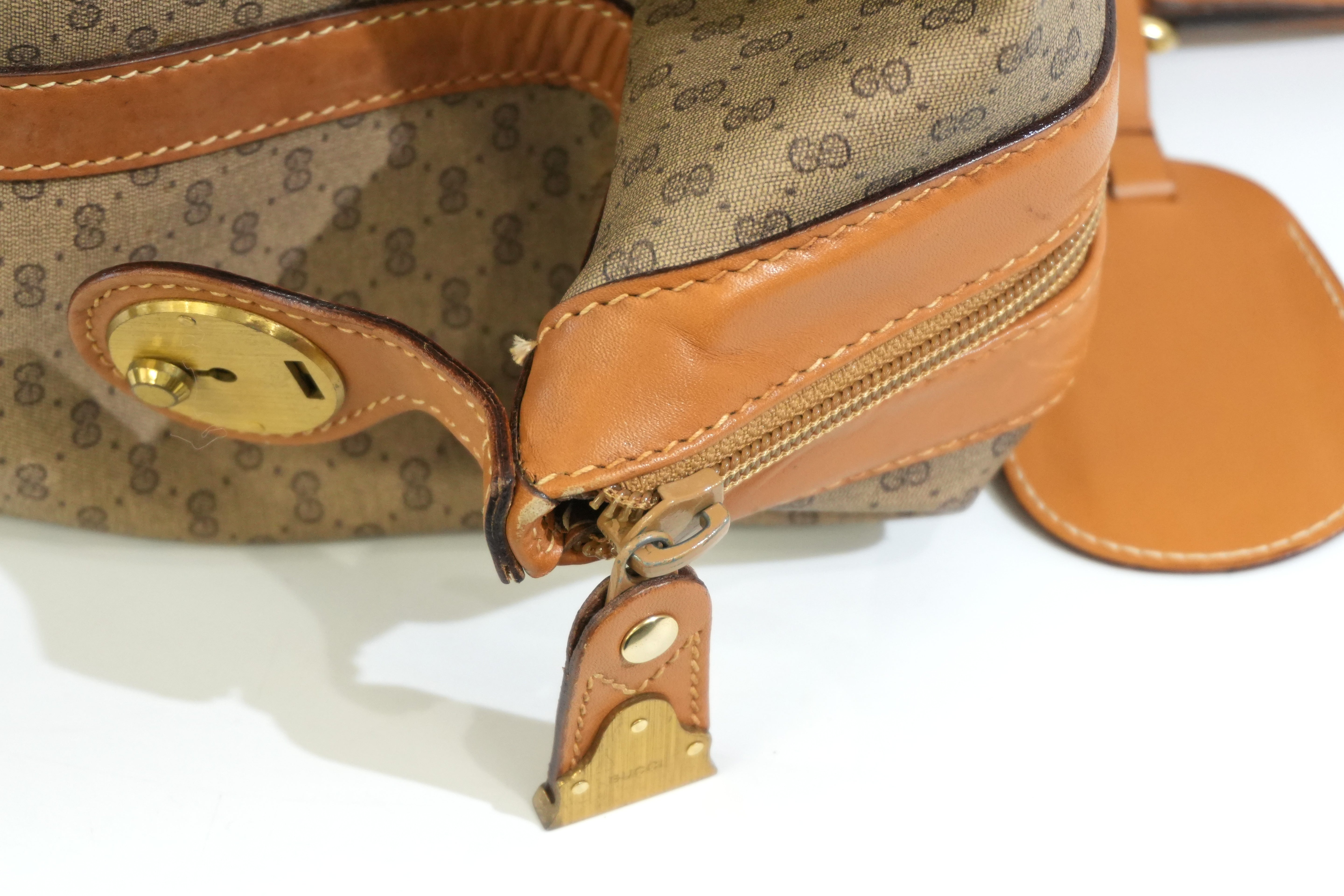 Pre-owned Gucci Supreme Travel Bag Brown