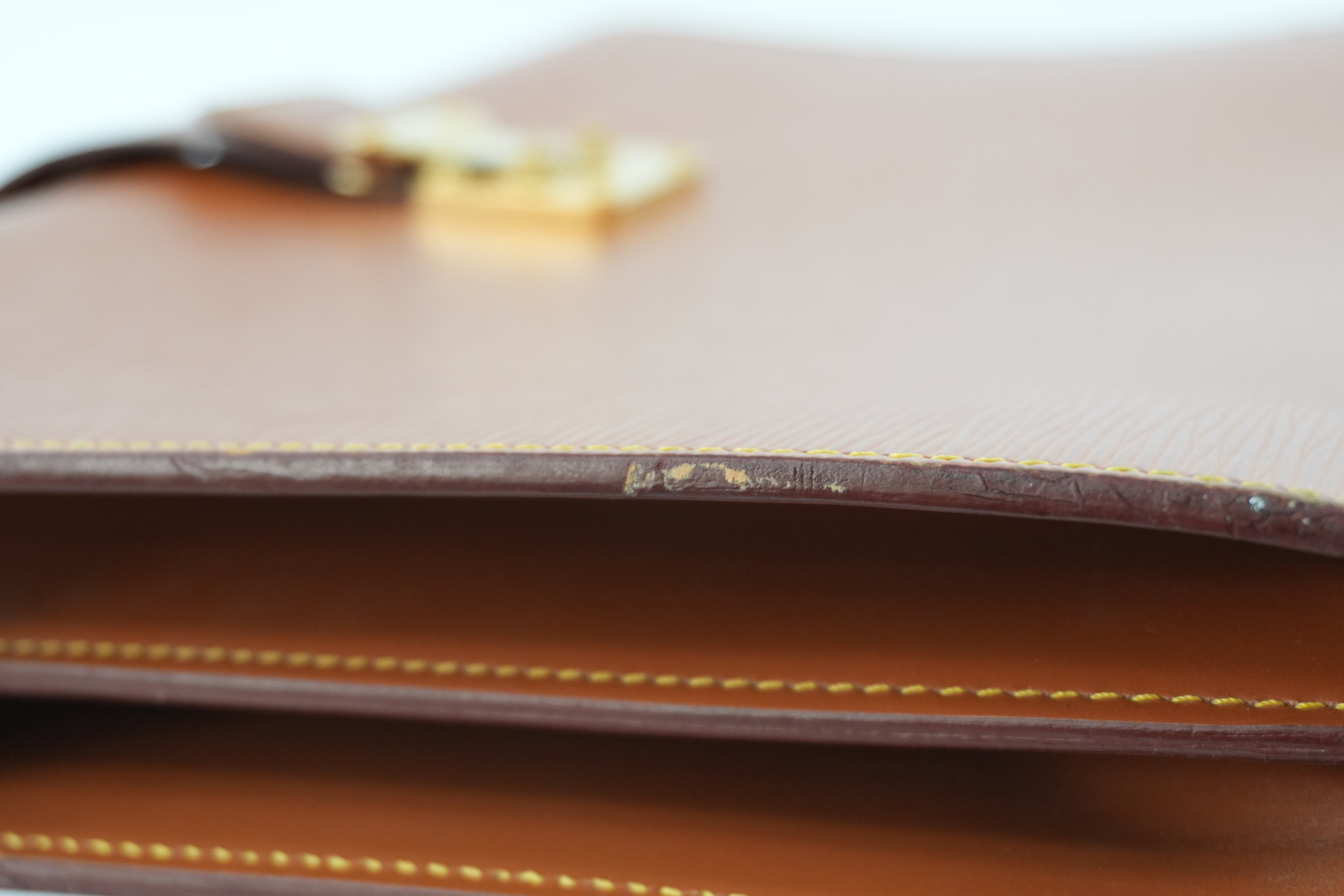 Louis Vuitton Briefcase Epi Kenya Brown Used