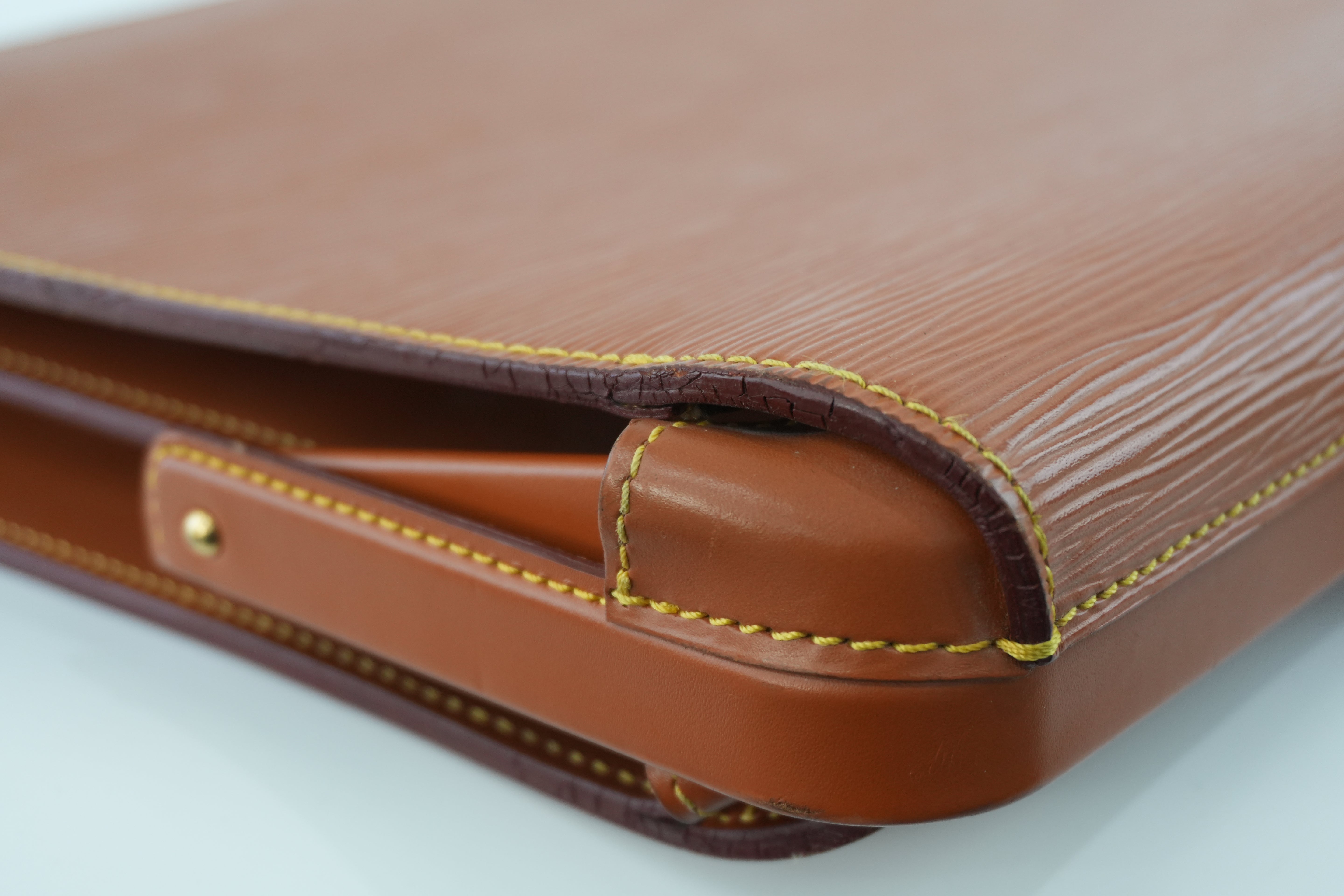 Louis Vuitton Briefcase Epi Kenya Brown Used