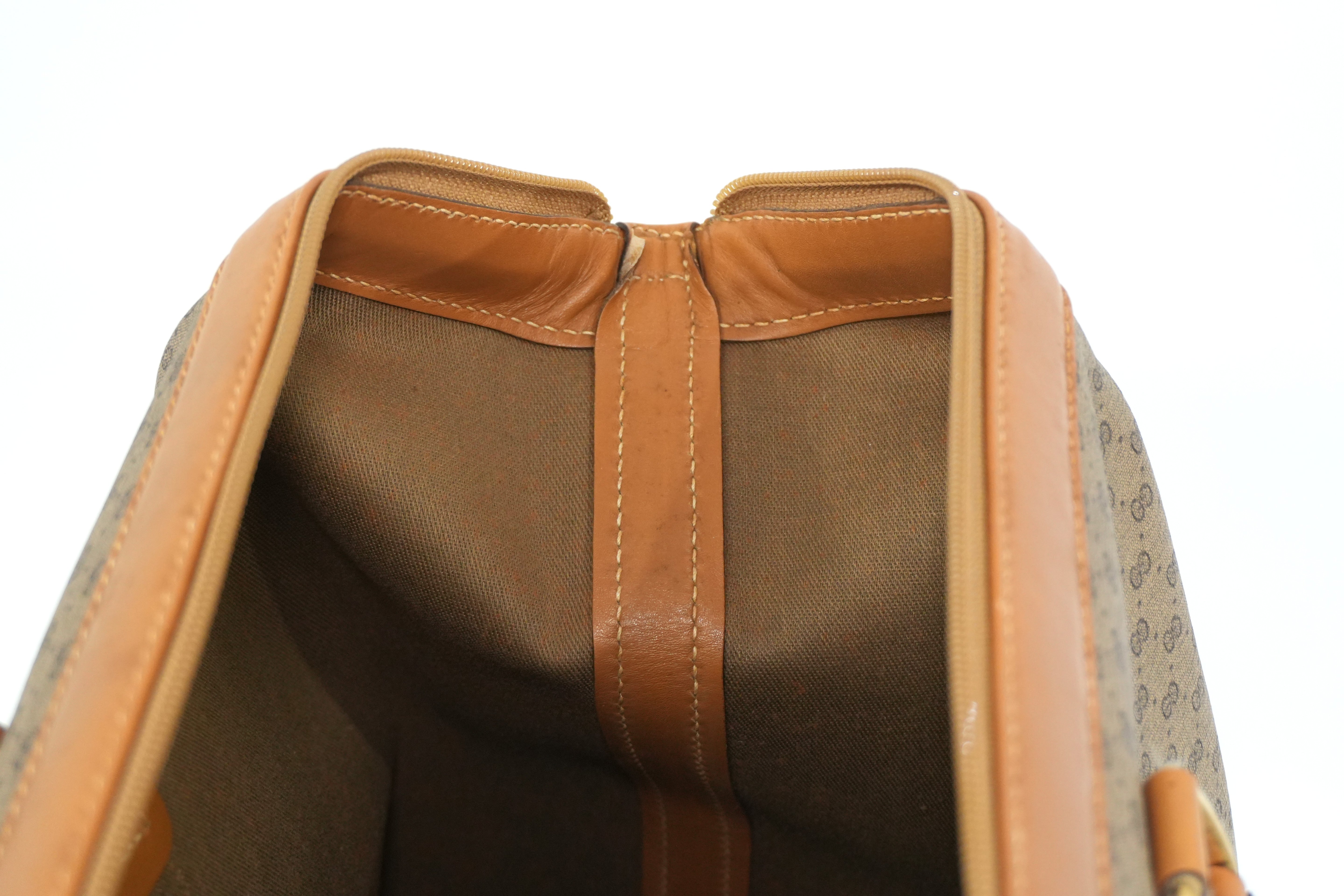 Pre-owned Gucci Supreme Travel Bag Brown