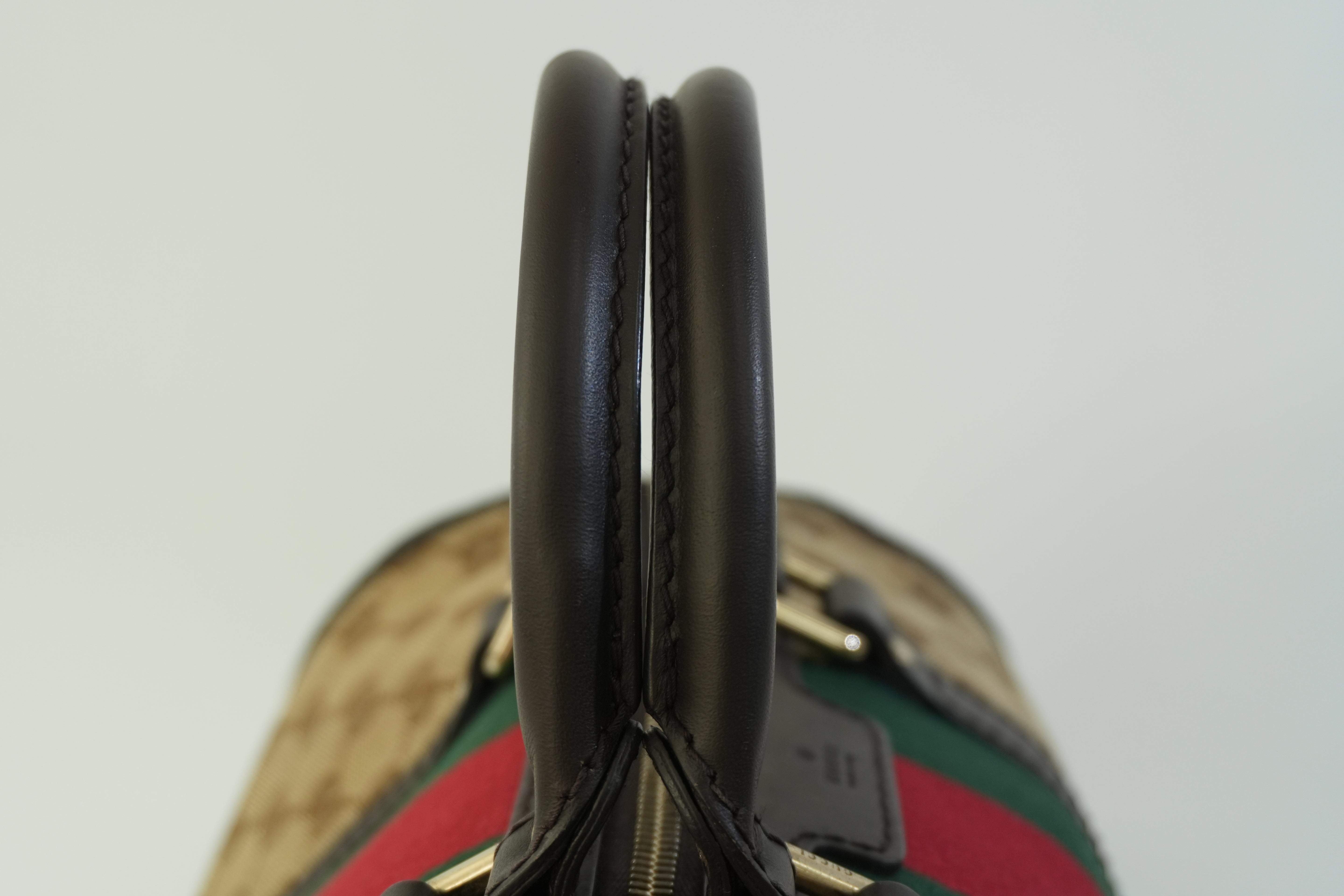 Pre-owned Gucci Fabric Canvas Two Way Sheryline Boston Shoulder Bag