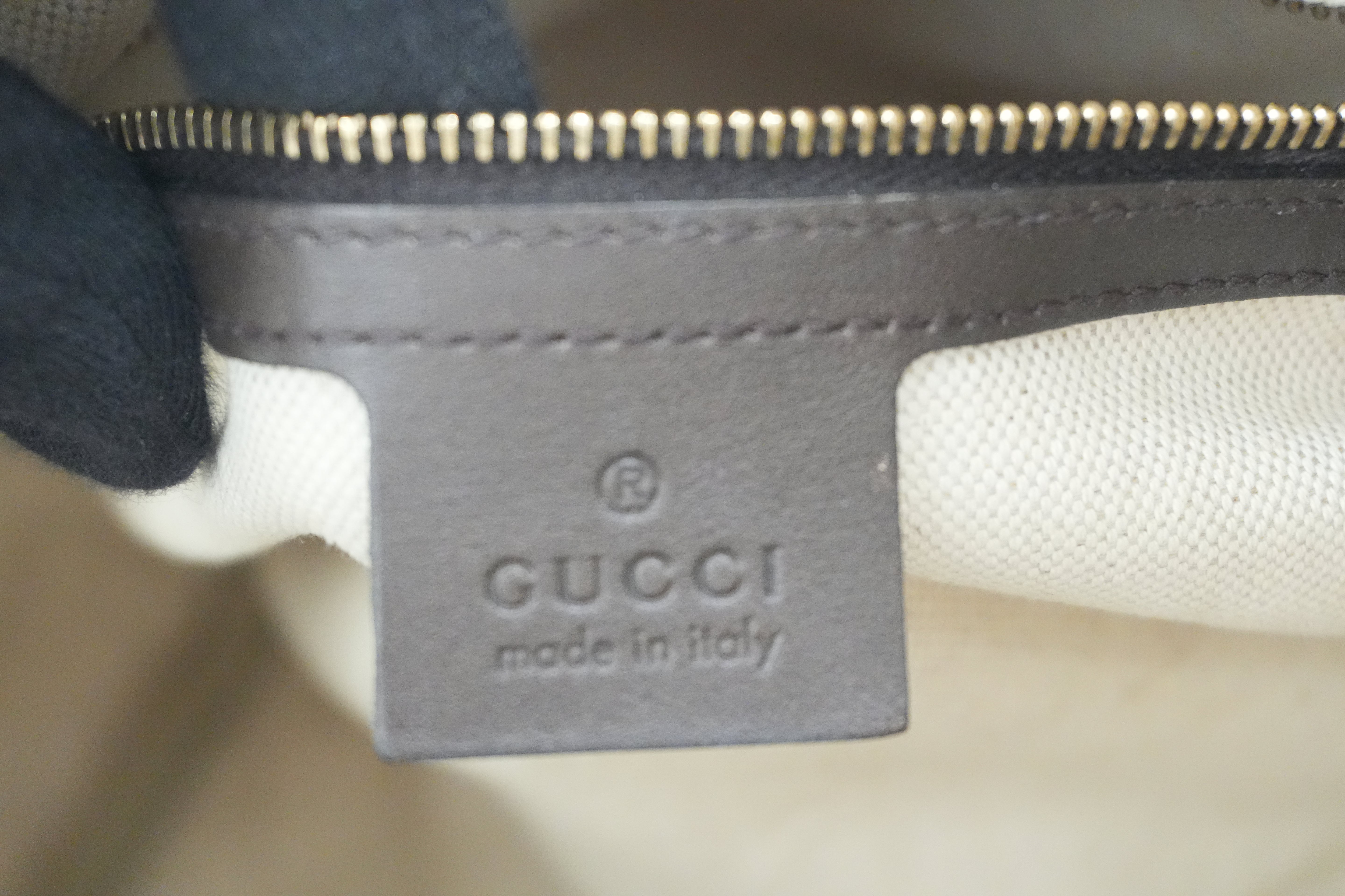 Pre-owned Gucci Fabric Canvas Two Way Sheryline Boston Shoulder Bag