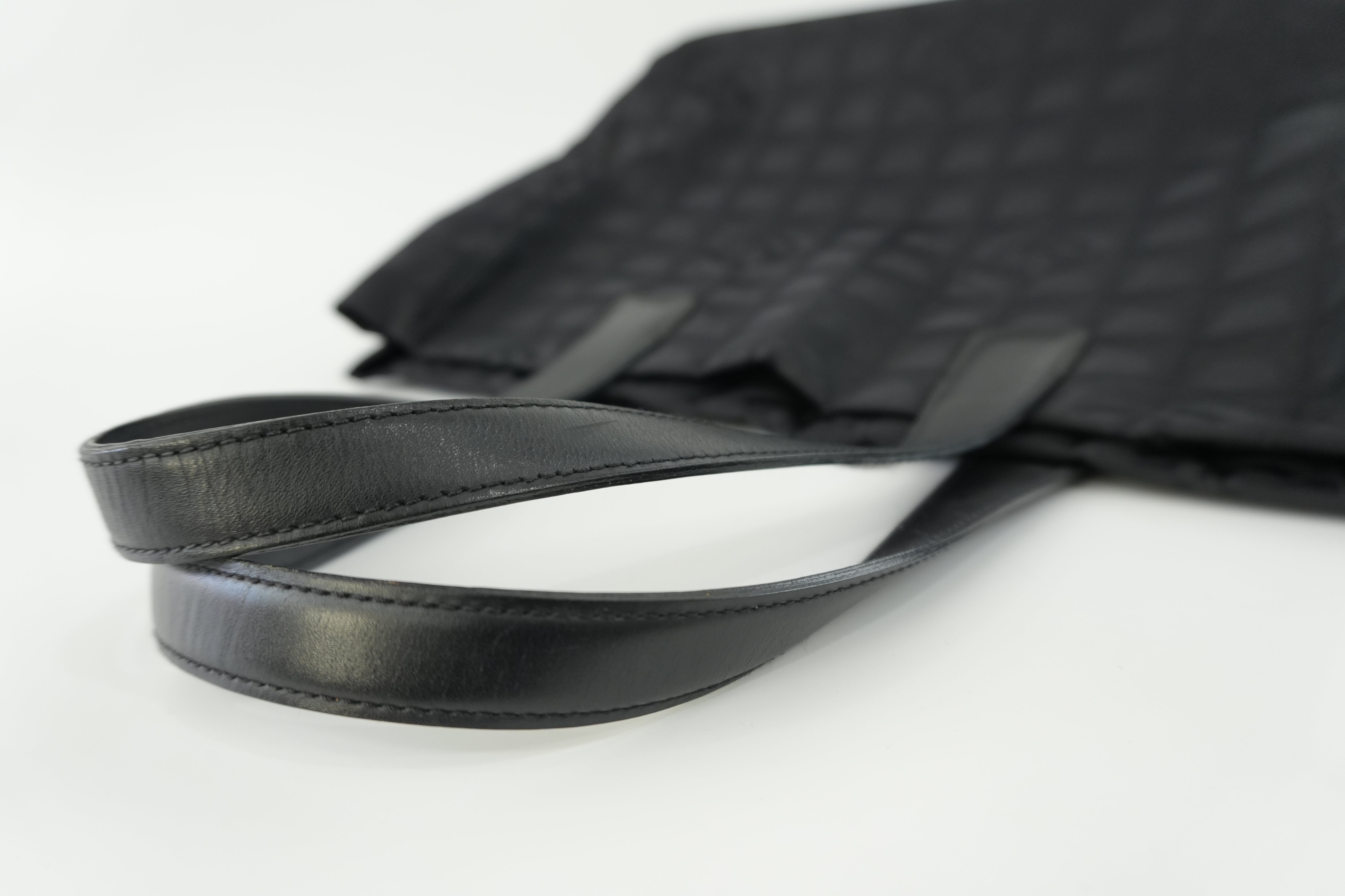 Chanel New Travel Line Tote Bag Black Nylon Used