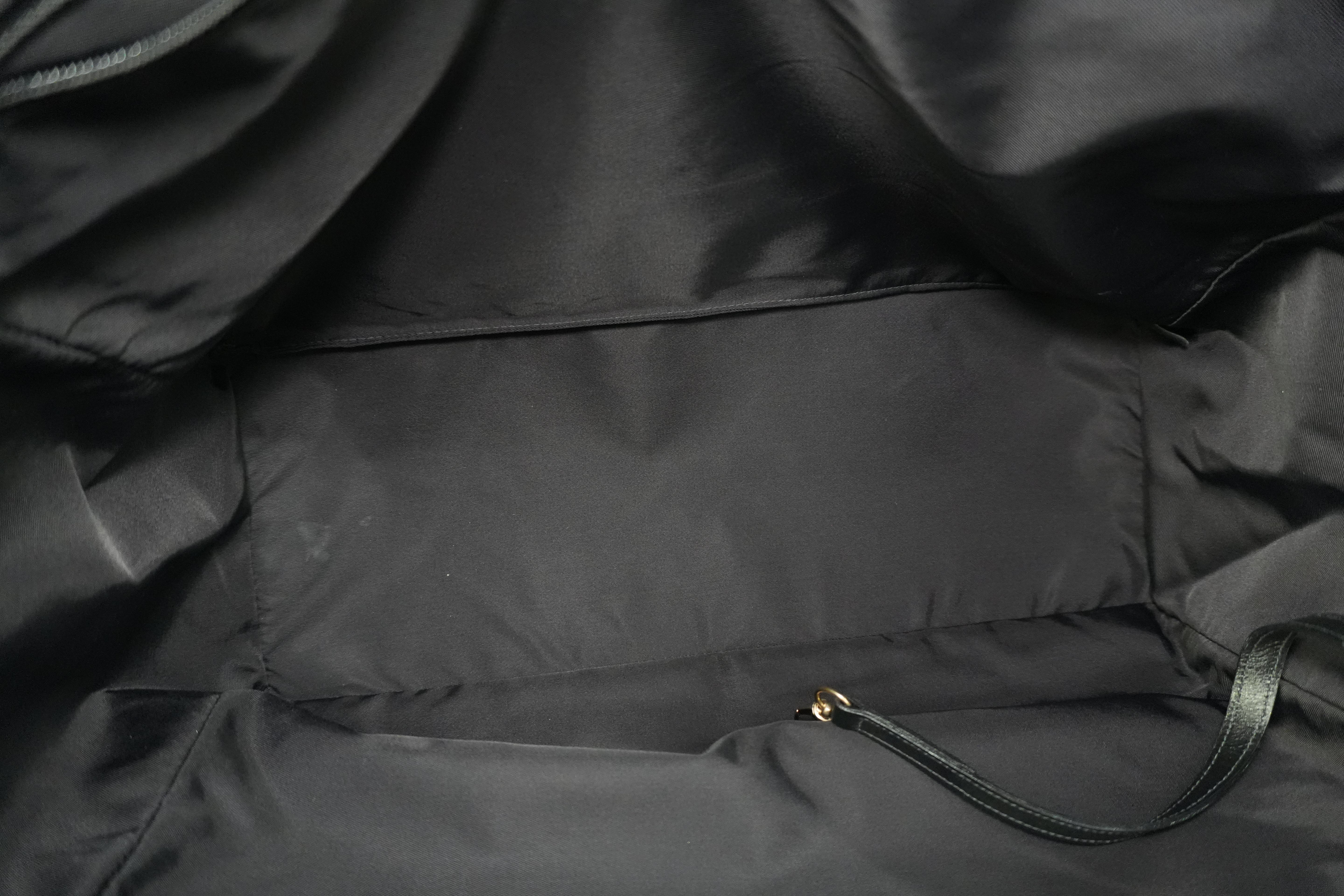 Chanel New Travel Line Tote Bag Black Nylon Used