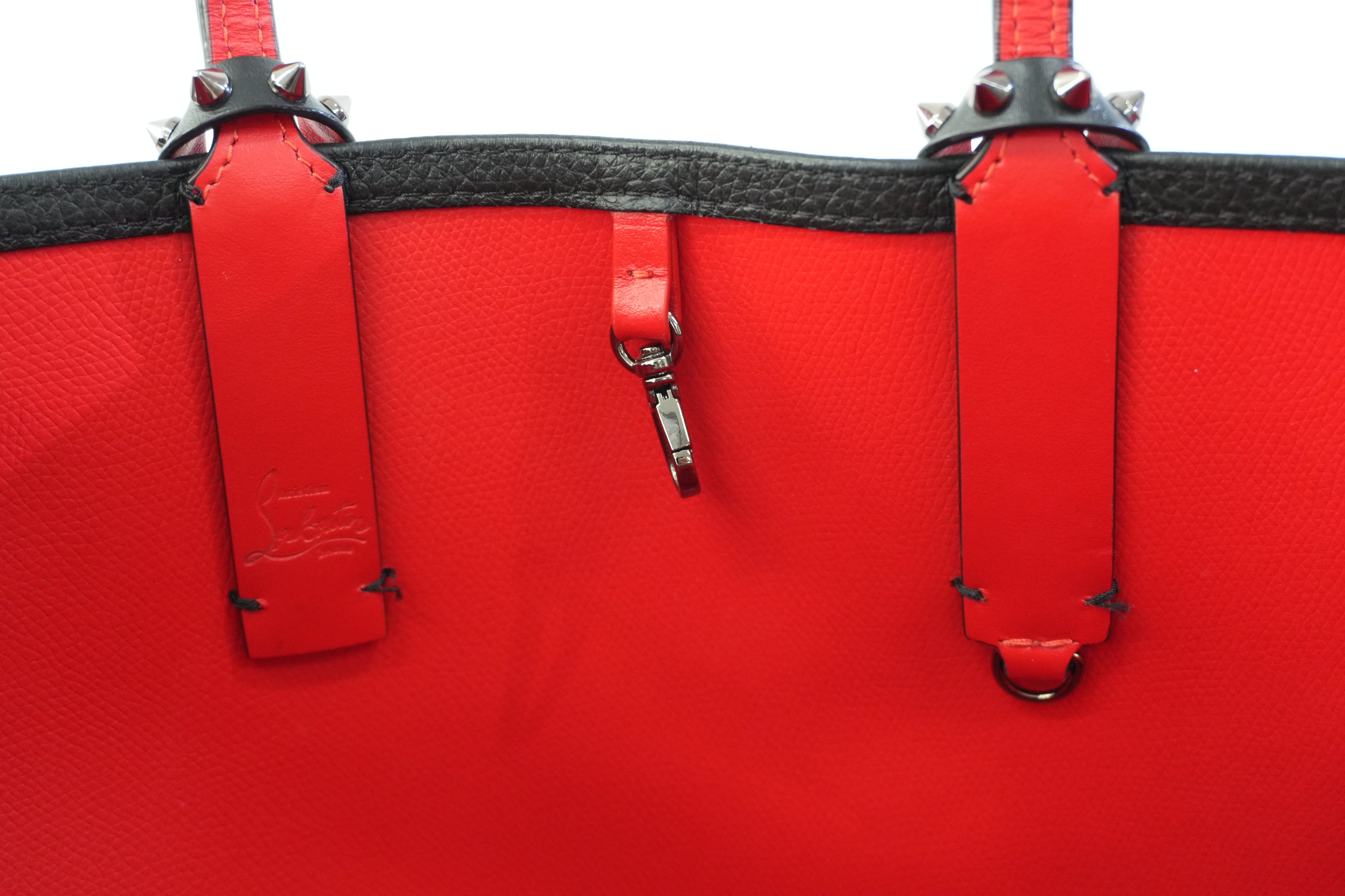 Pre-owned Christian Louboutin Leather Cabata Tote Bag Black