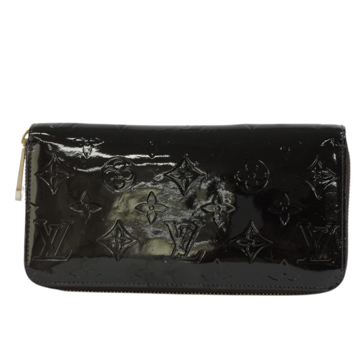 Pre-owned Louis Vuitton Vernis Zippy Long Wallet Amarante