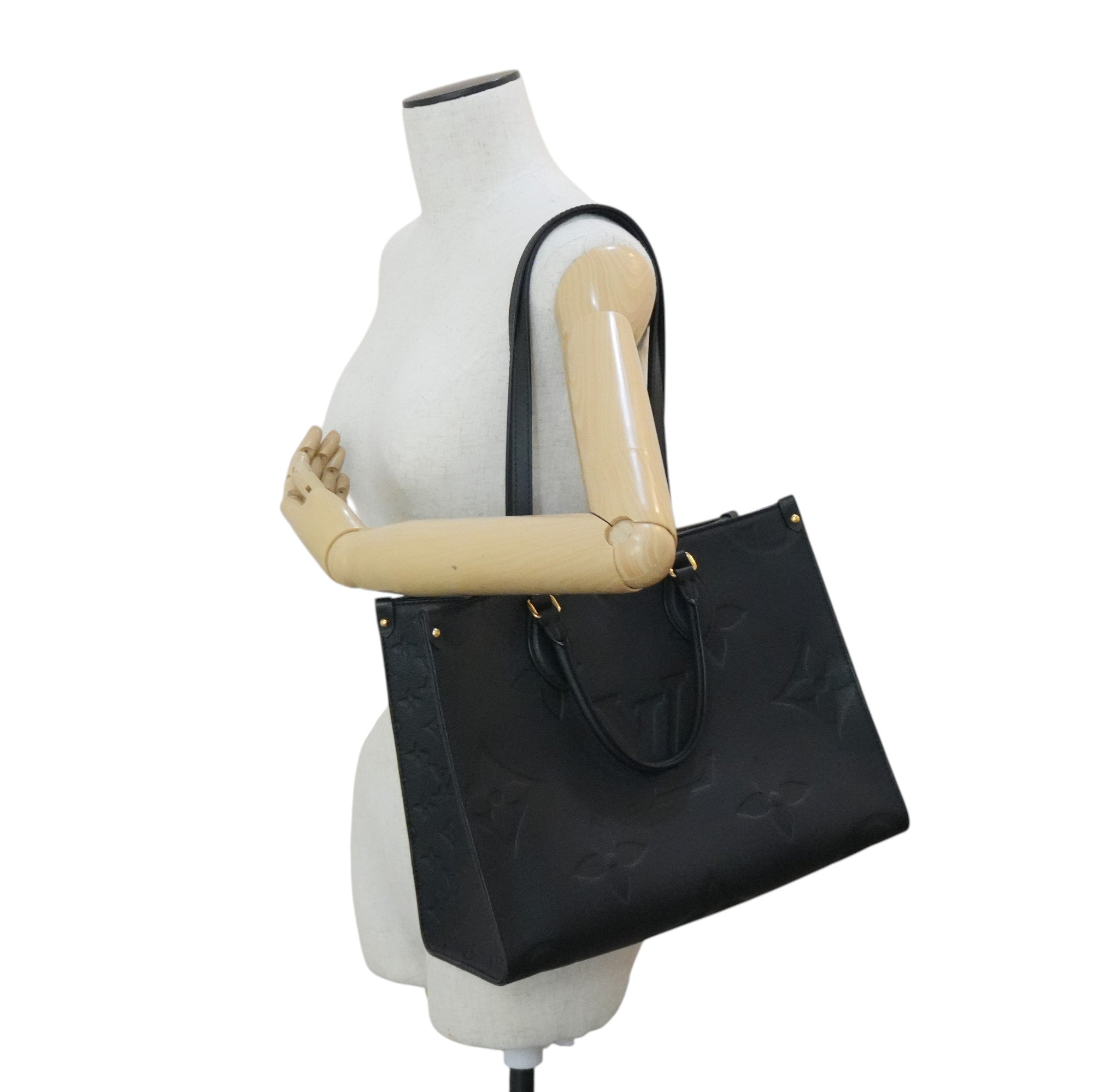 Pre-owned Louis Vuitton Empriente On The Go MM Tote Bag Black