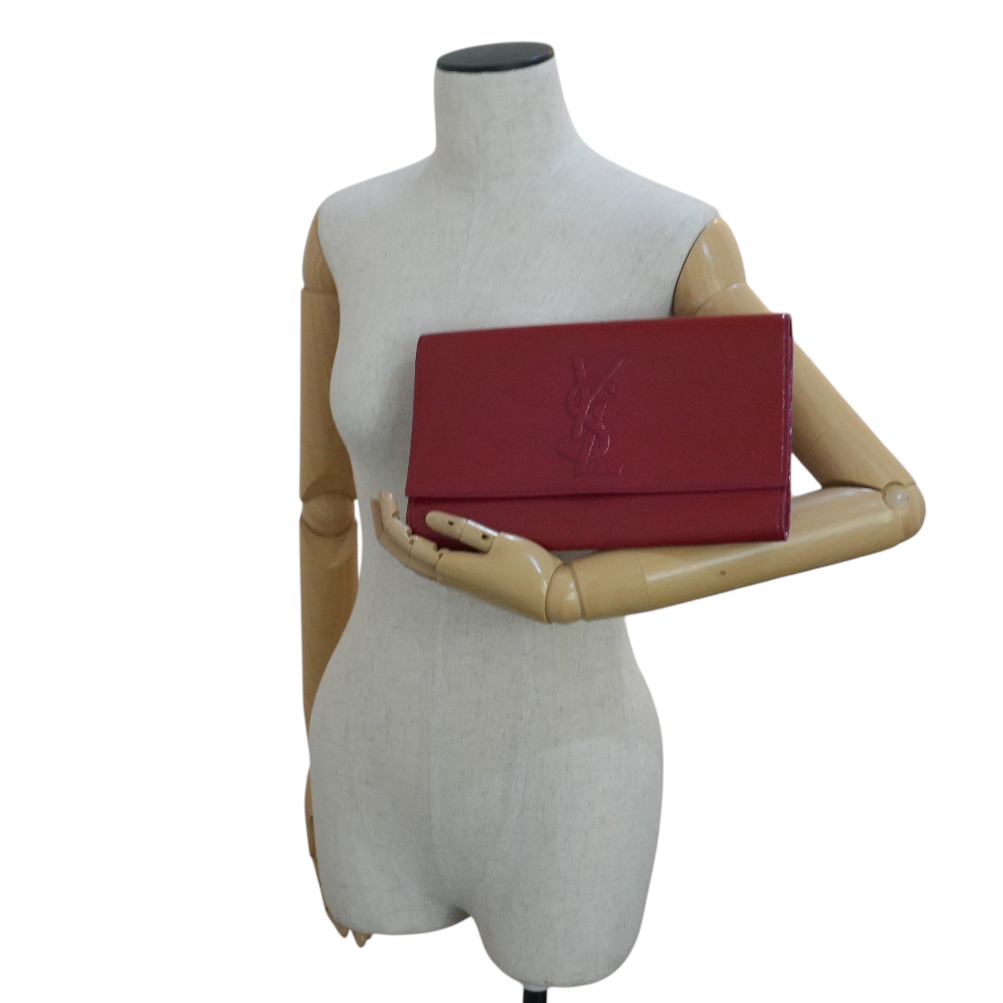 Pre-owned Saint Laurent Clutch Bag Lipstick Red