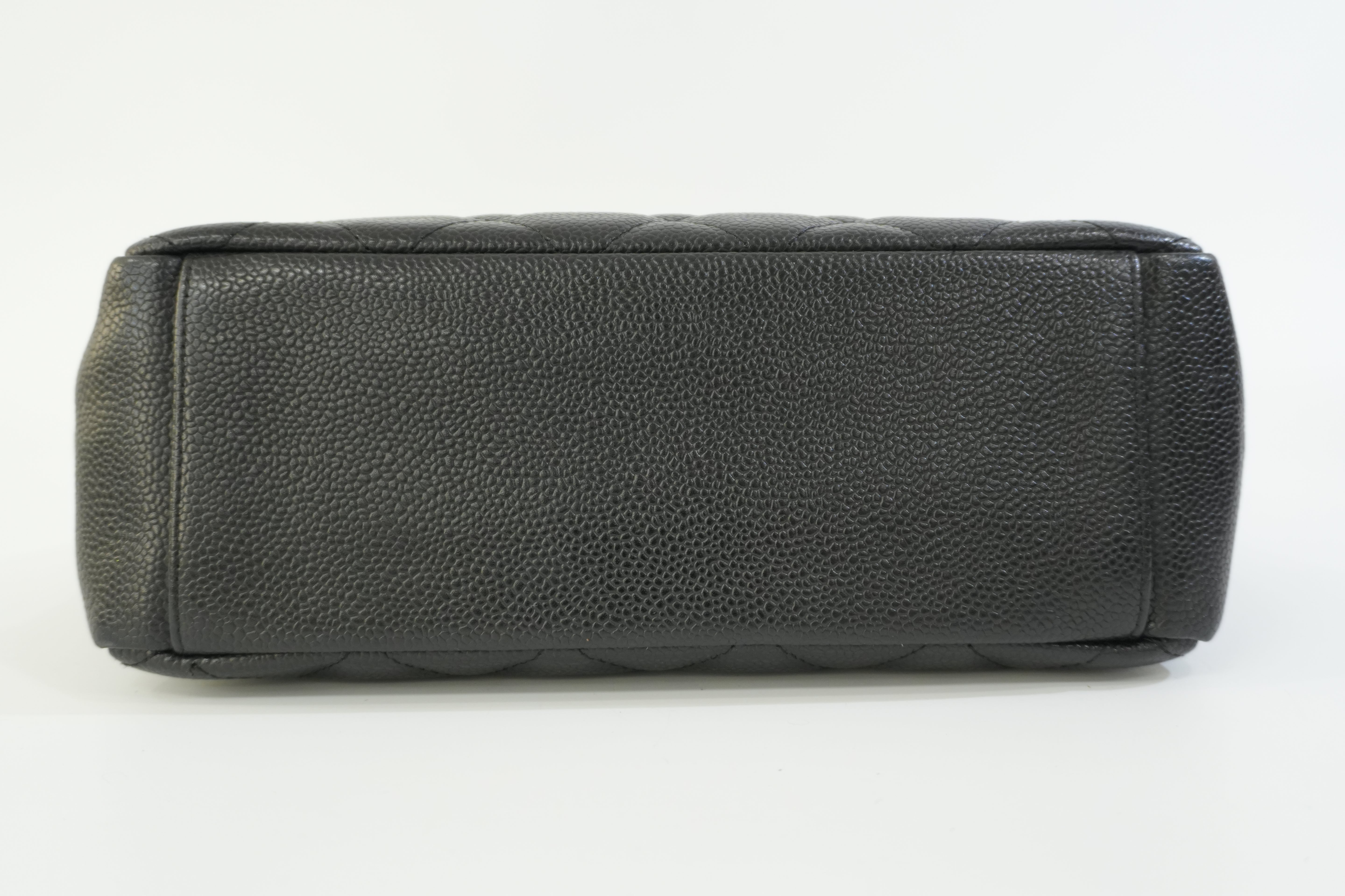 Pre-owned Chanel Caviar Skin Leather PST Chain Shoulder Bag Black