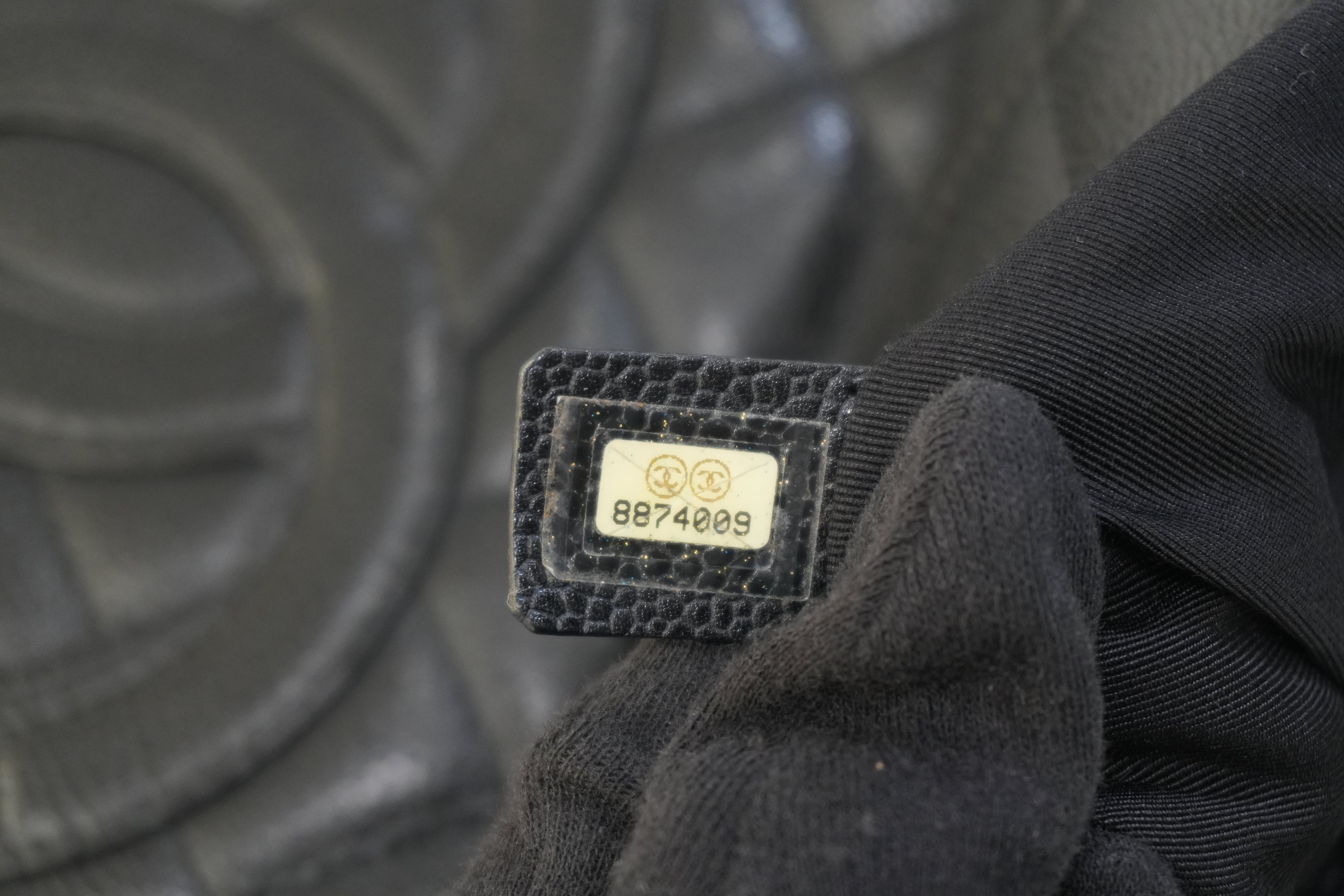 Pre-owned Chanel Caviar Skin Leather PST Chain Shoulder Bag Black