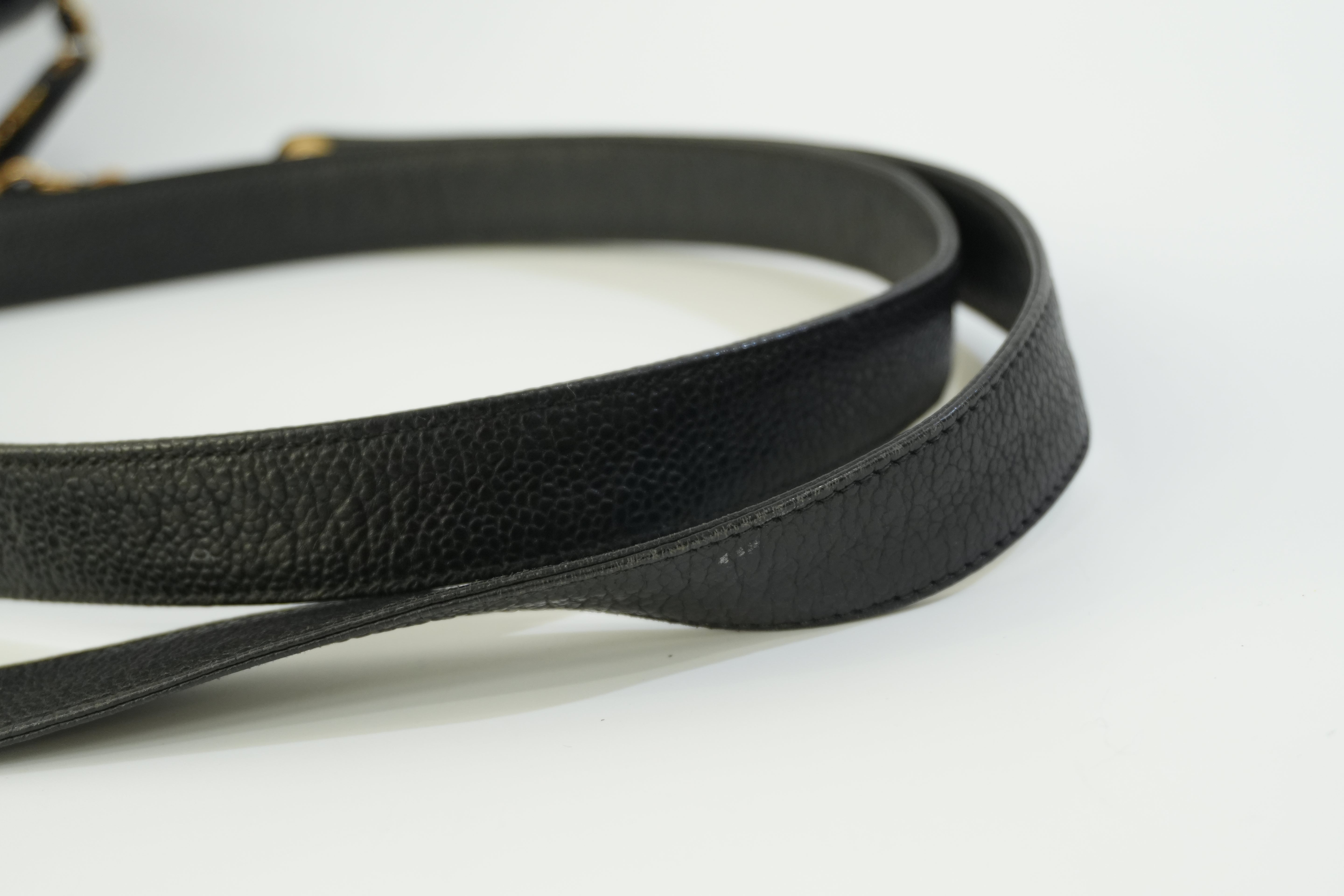 Pre-owned Chanel Caviar Skin Leather Tote Bag Black