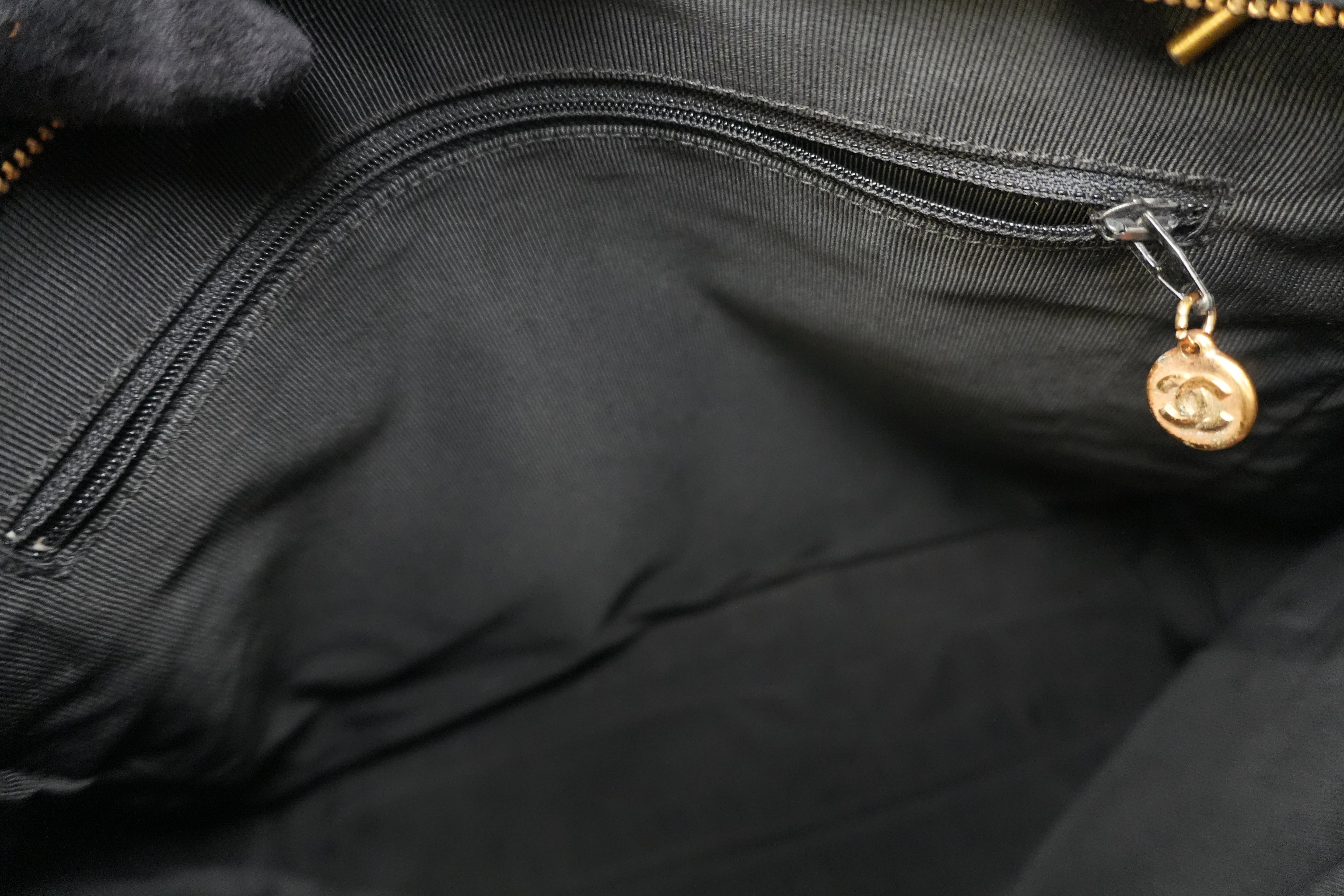 Pre-owned Chanel Caviar Skin Leather Tote Bag Black