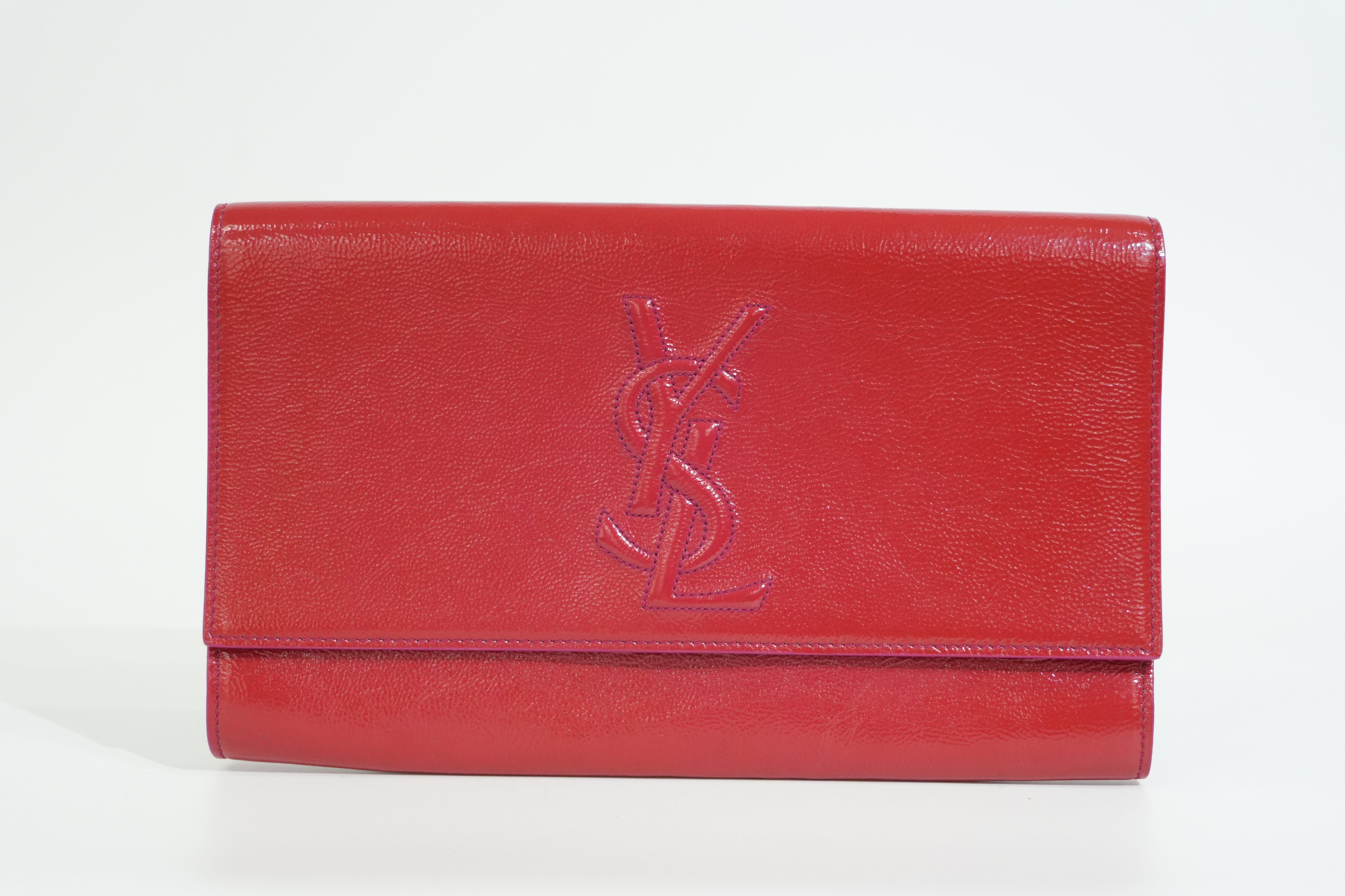 Pre-owned Saint Laurent Clutch Bag Lipstick Red