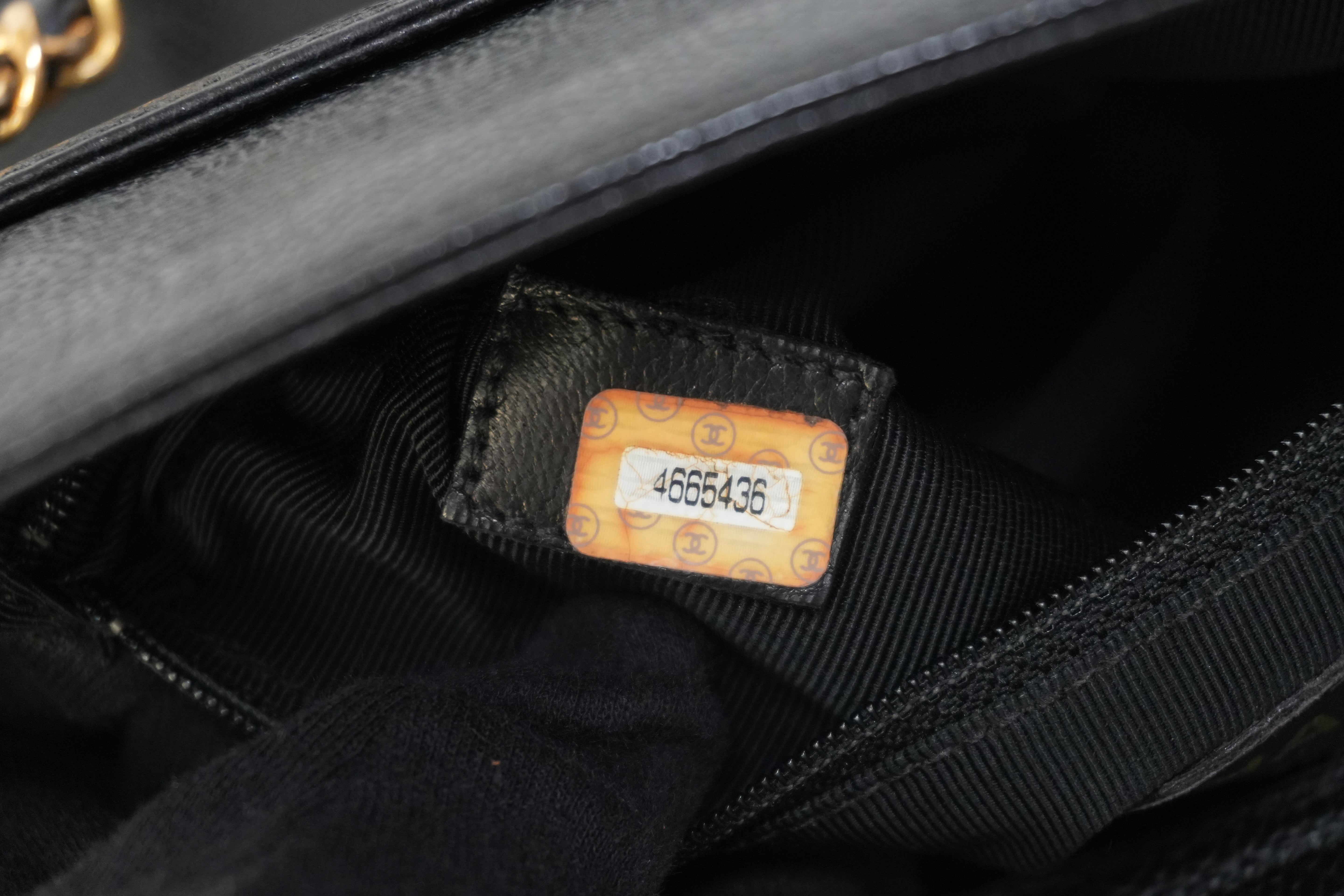 Pre-owned Chanel Caviar Skin Leather Tote Bag Black