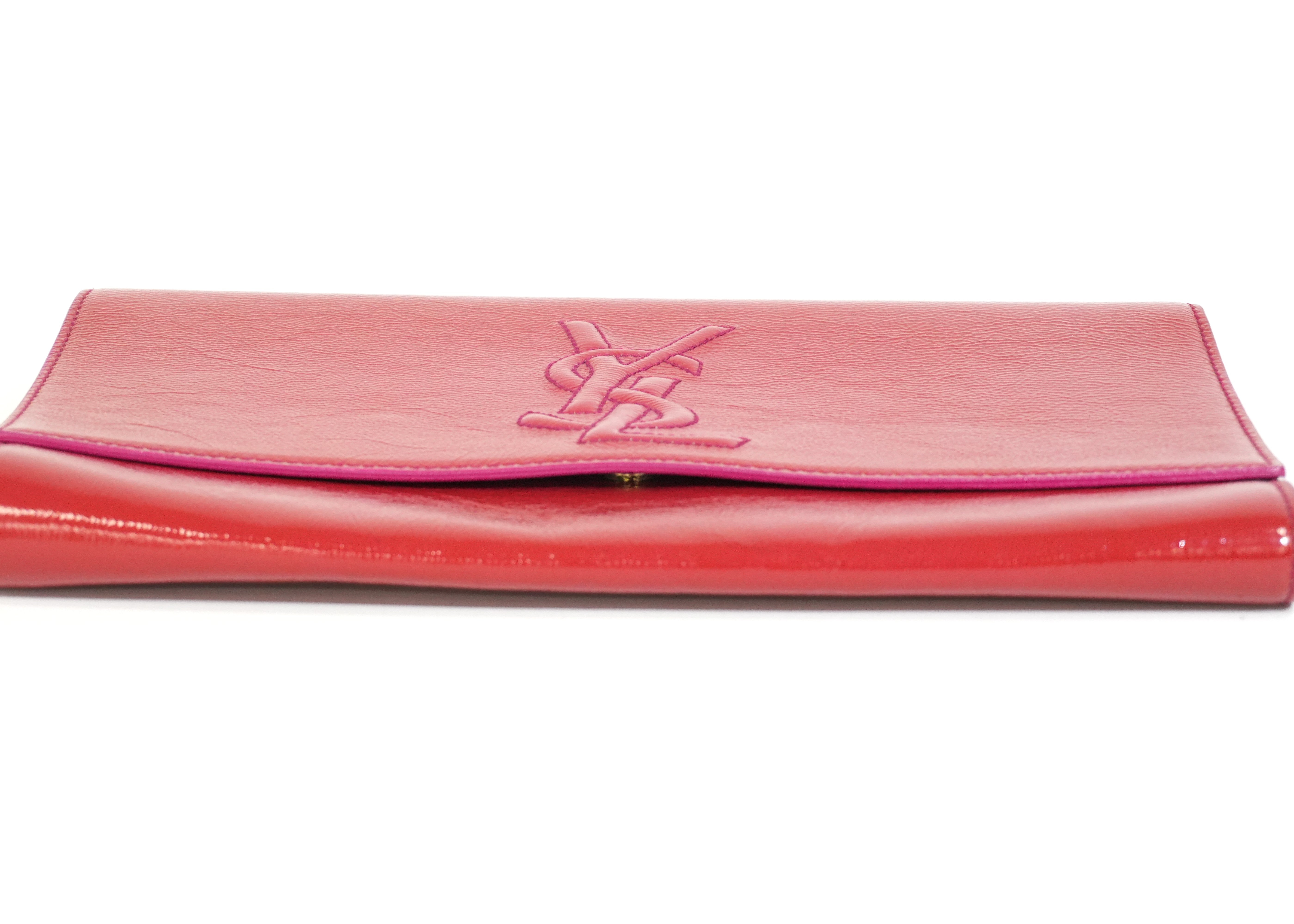Pre-owned Saint Laurent Clutch Bag Lipstick Red