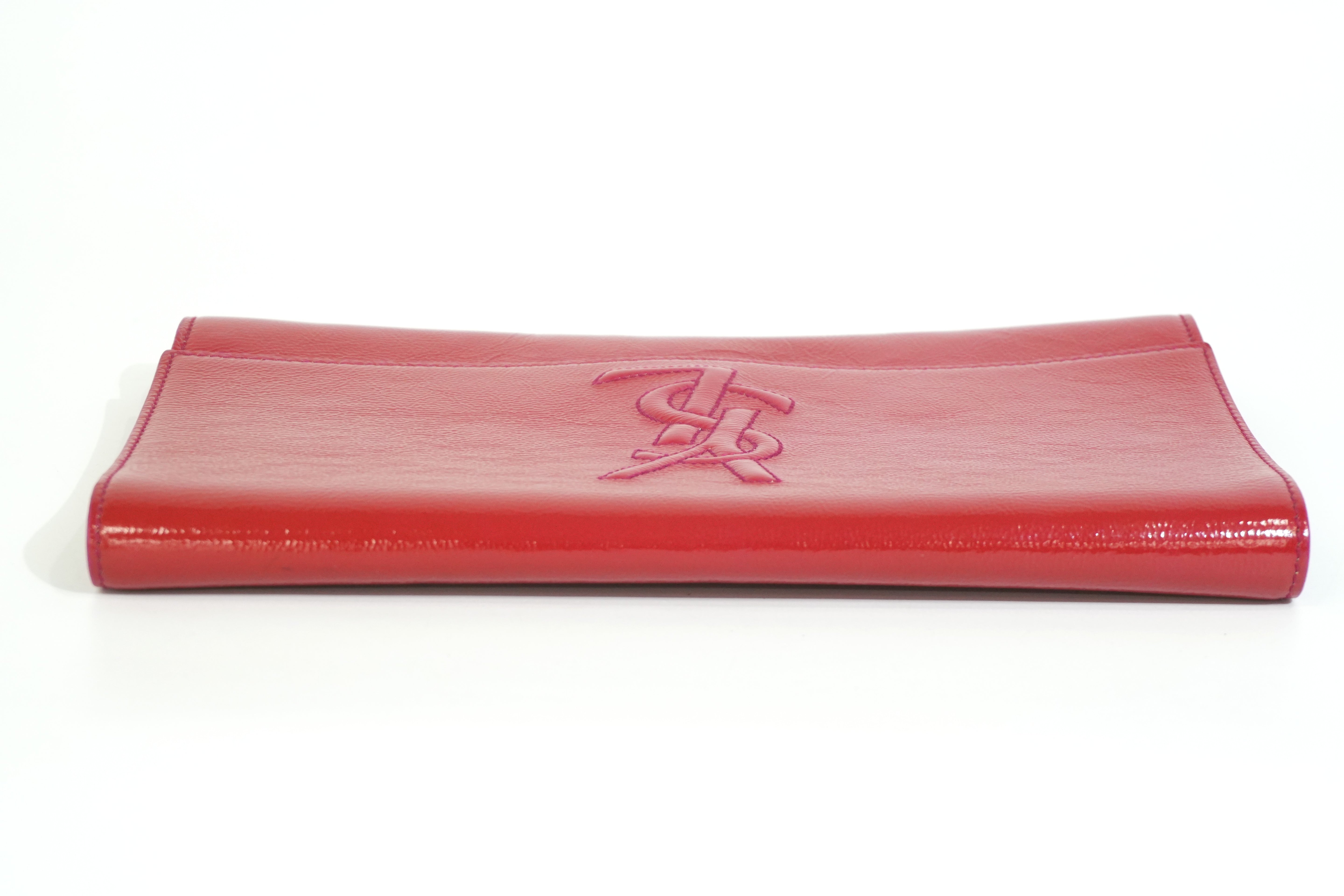 Pre-owned Saint Laurent Clutch Bag Lipstick Red