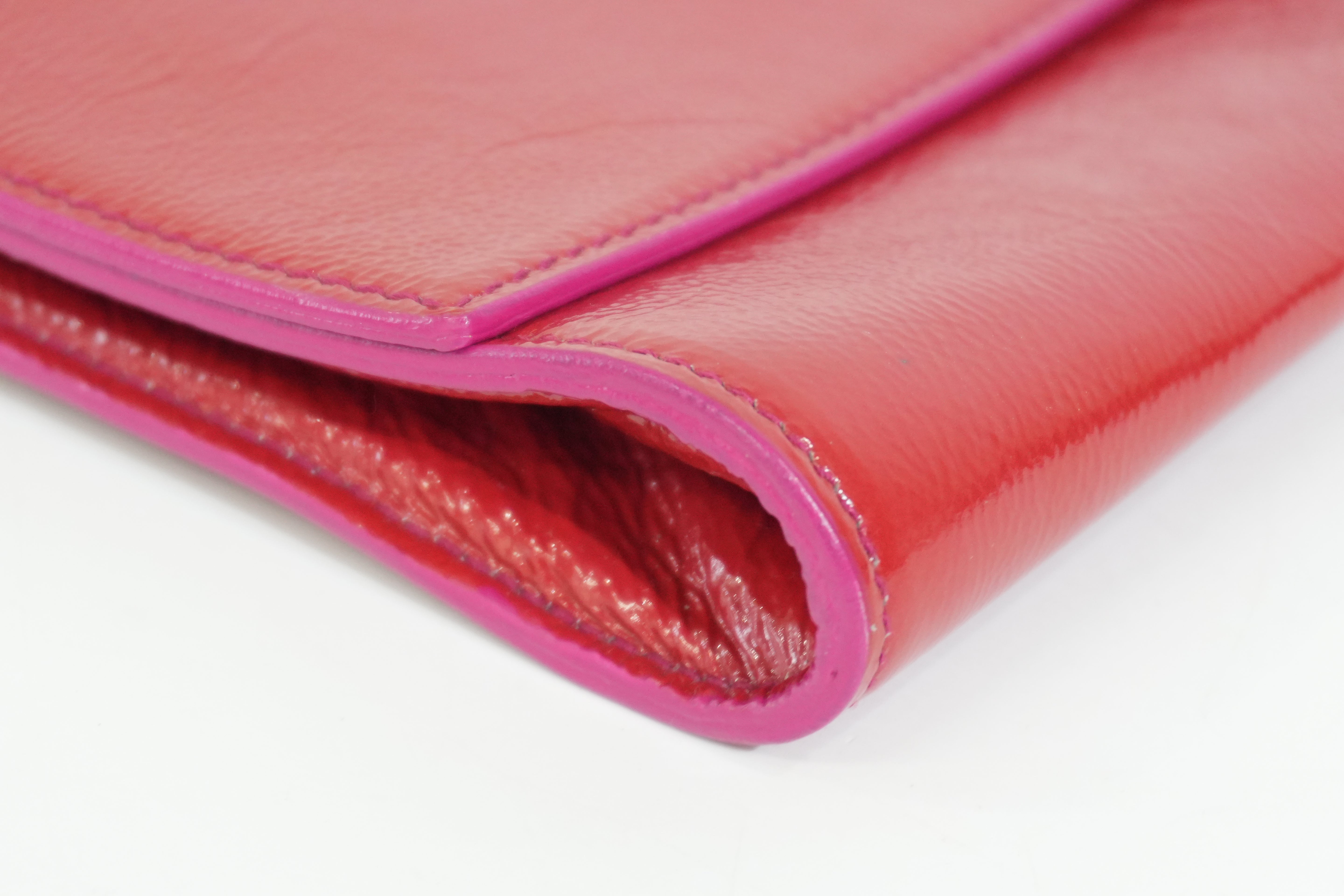 Pre-owned Saint Laurent Clutch Bag Lipstick Red