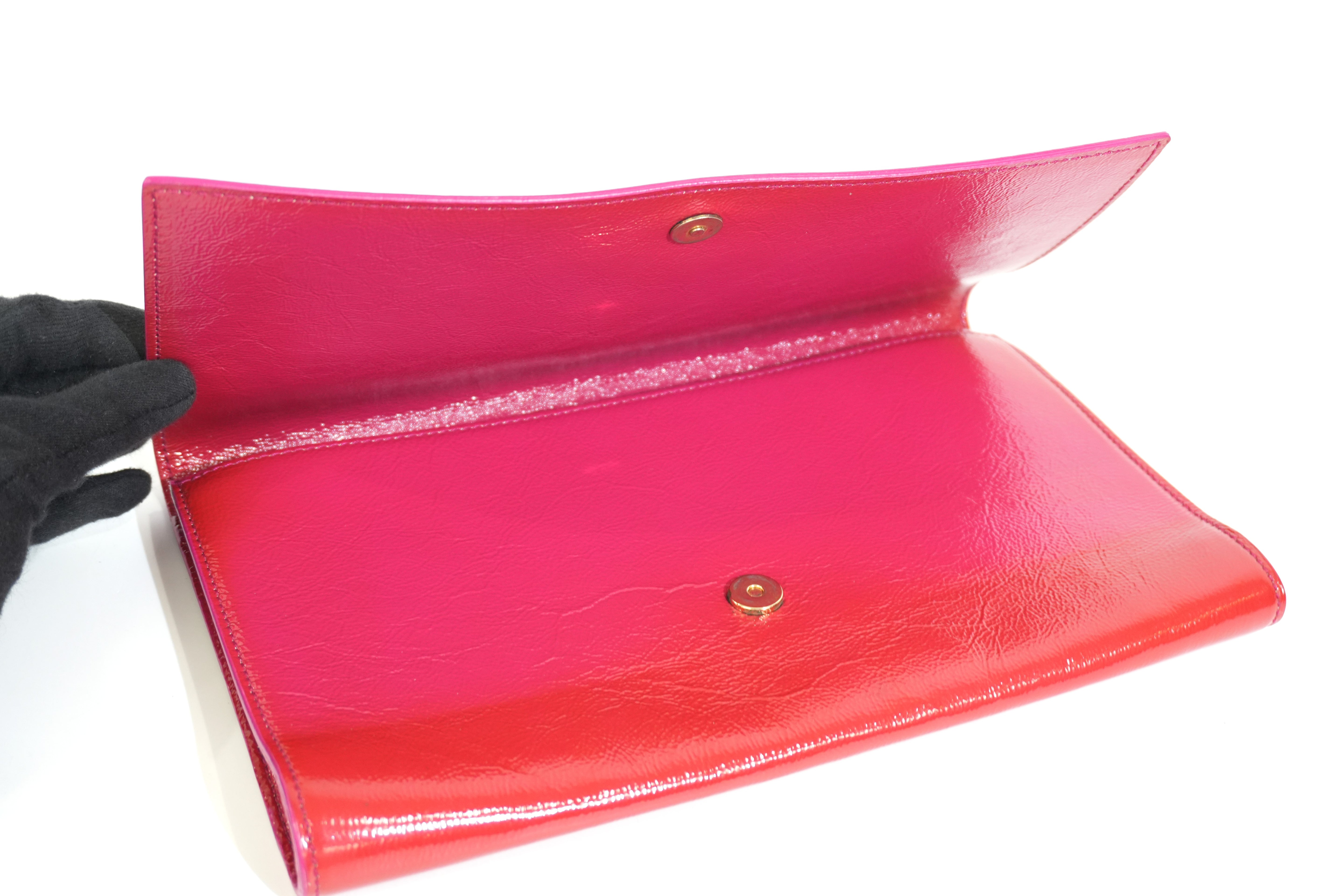 Pre-owned Saint Laurent Clutch Bag Lipstick Red