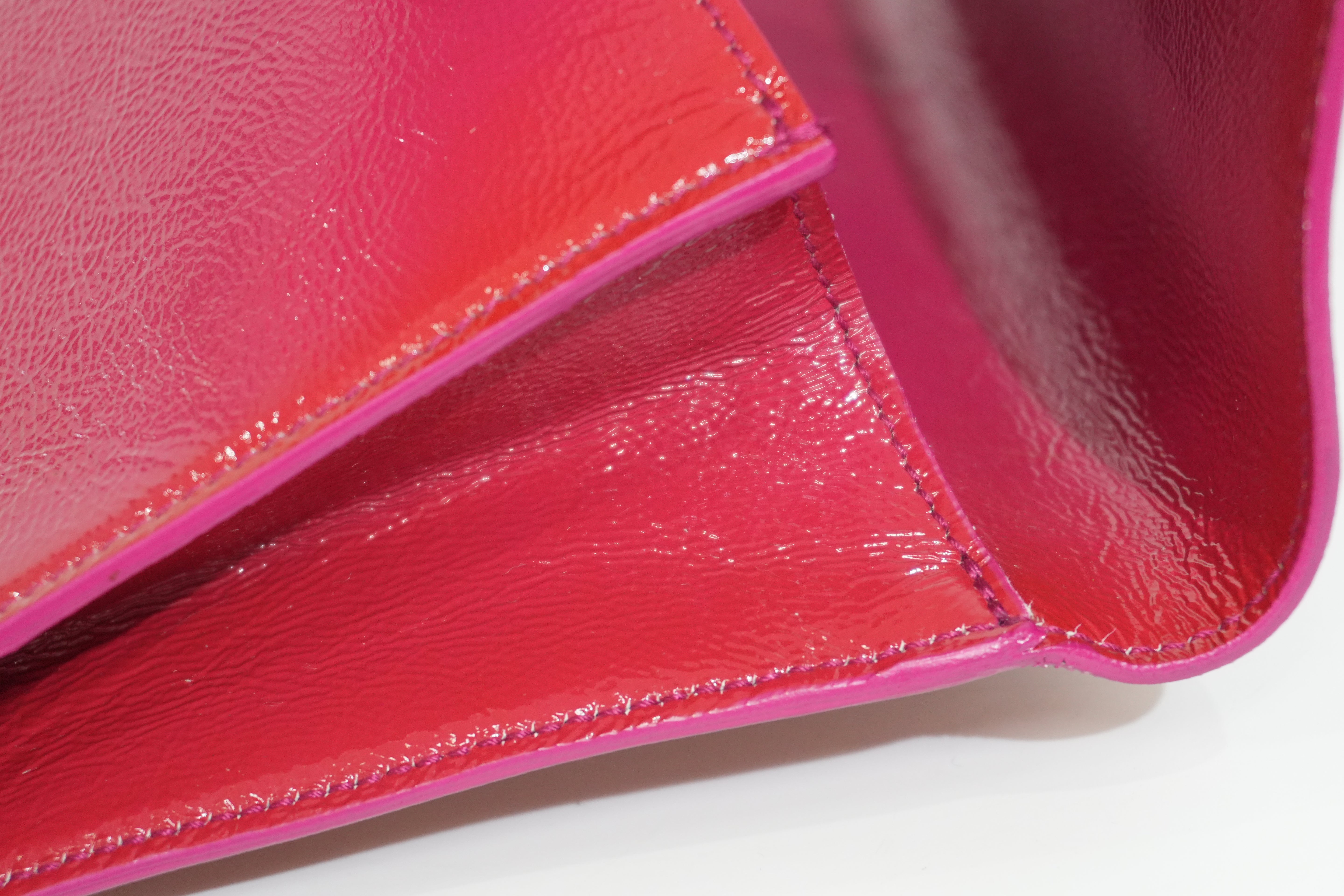 Pre-owned Saint Laurent Clutch Bag Lipstick Red
