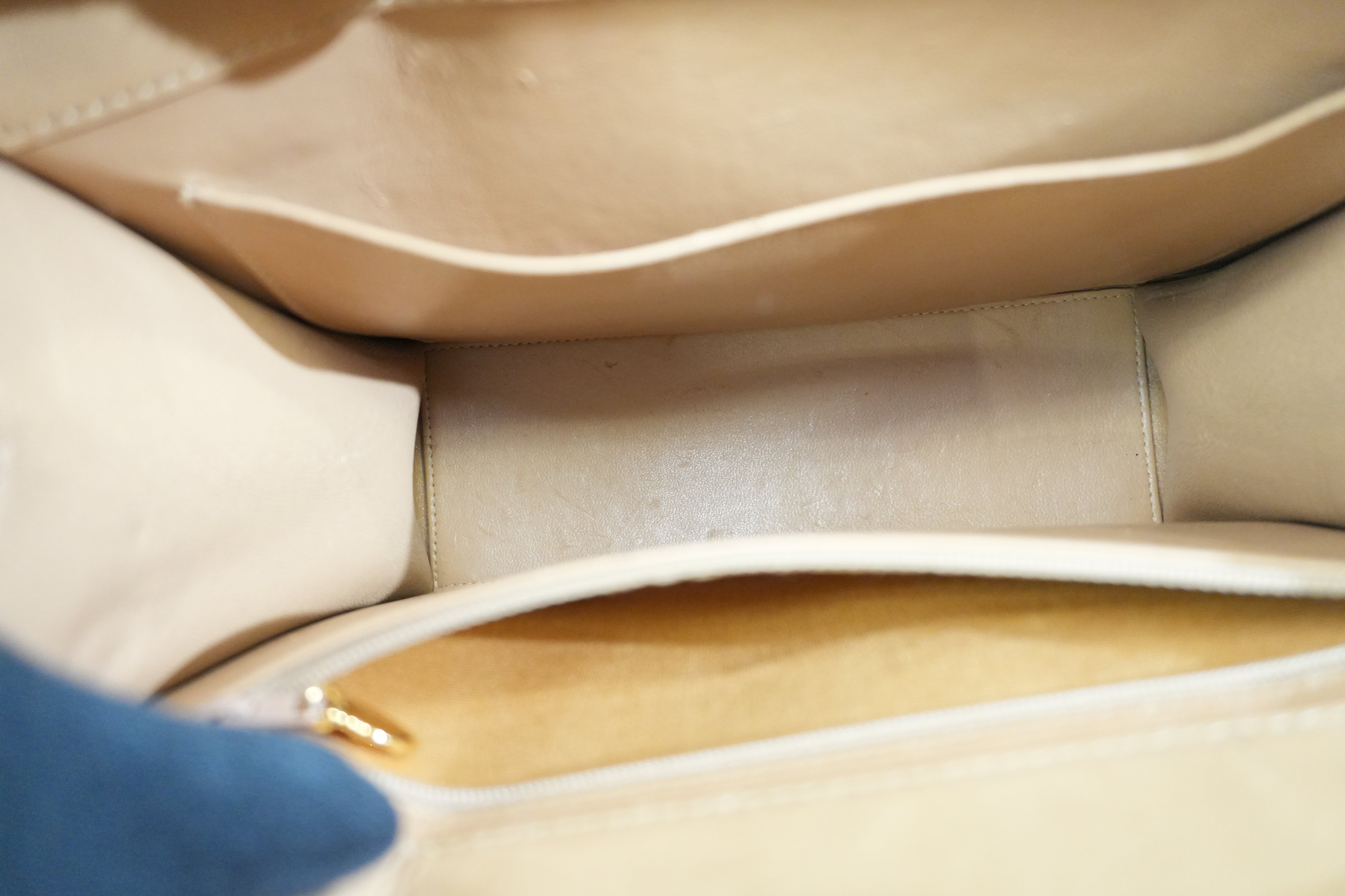 Pre-owned Chanel Lambskin Leather Tote Bag Beige