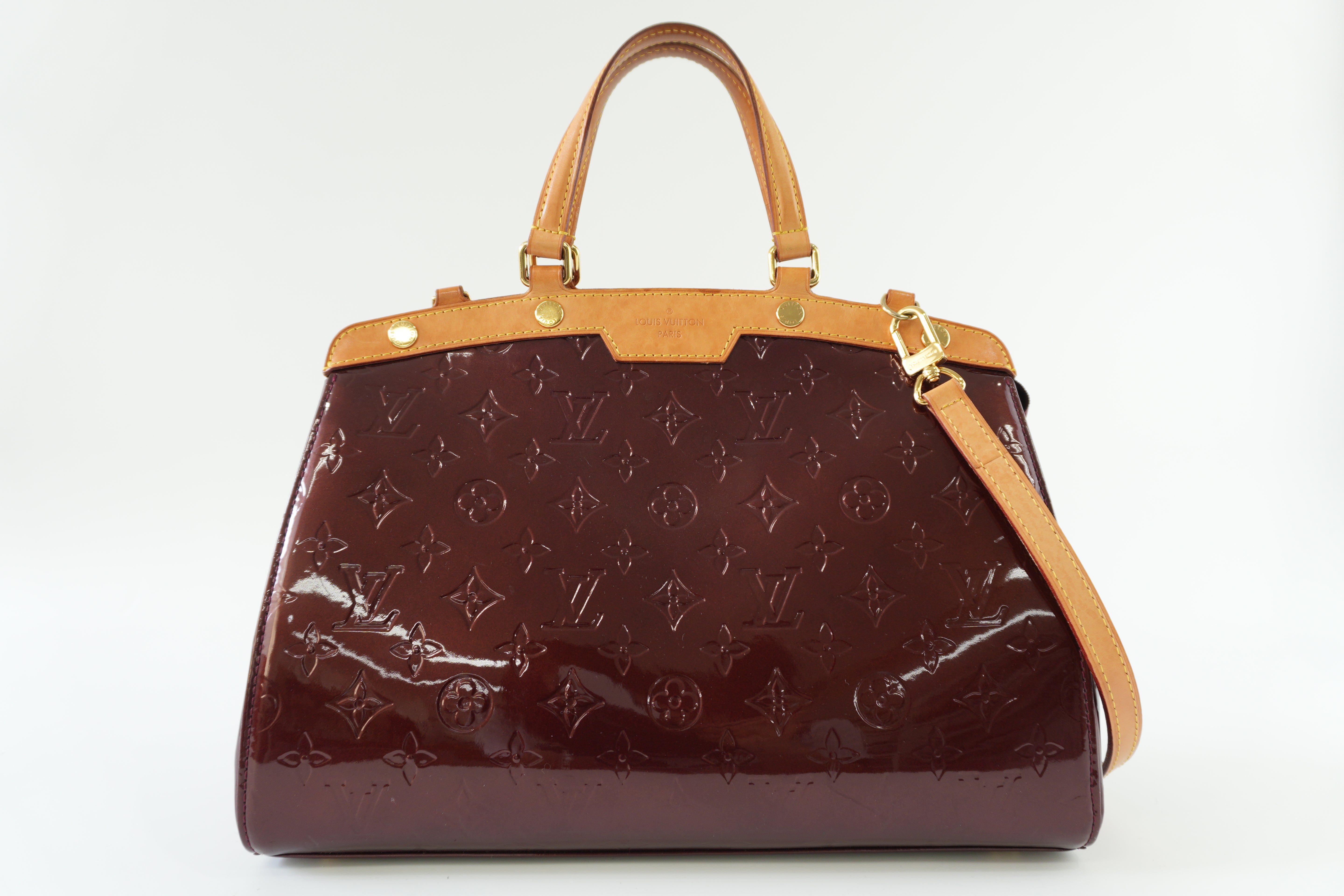 Louis Vuitton Brea Vernis Two Way Shoulder Bag Rouge Fauviste Used