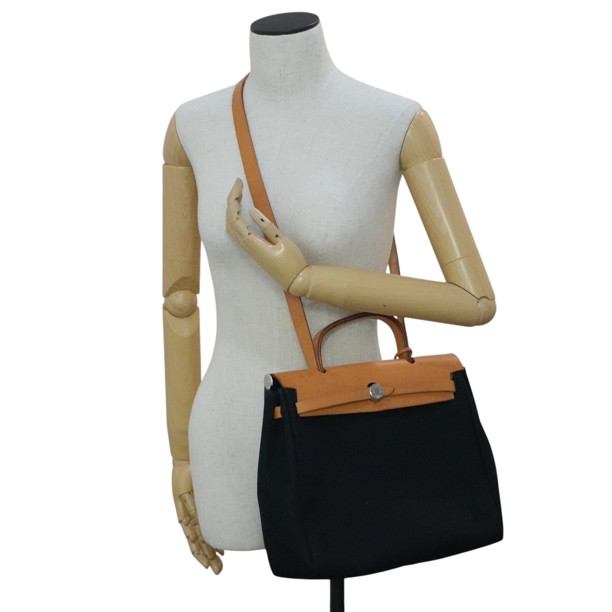Pre-owned Hermes Herbag Year 2003 Black