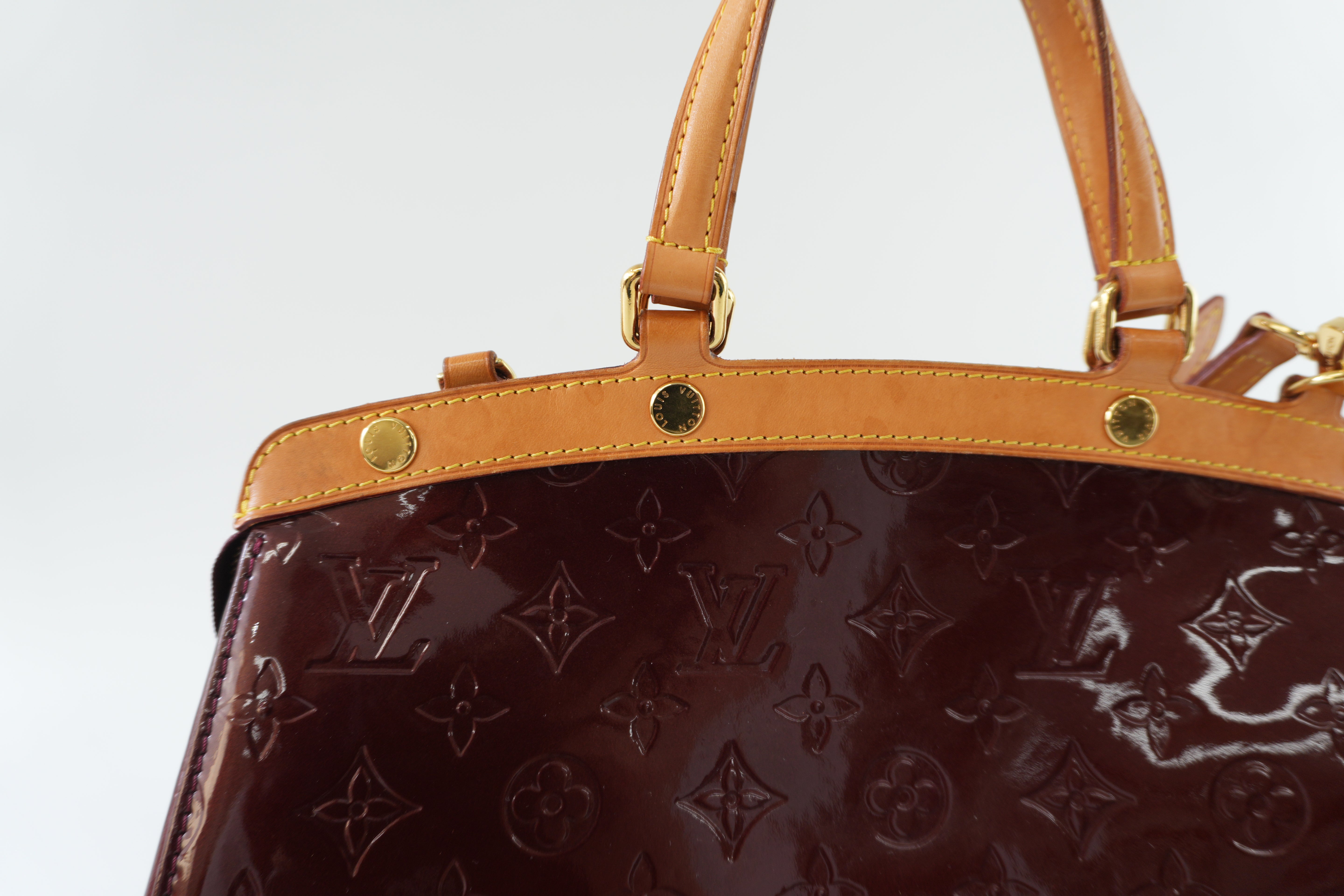 Louis Vuitton Brea Vernis Two Way Shoulder Bag Rouge Fauviste Used