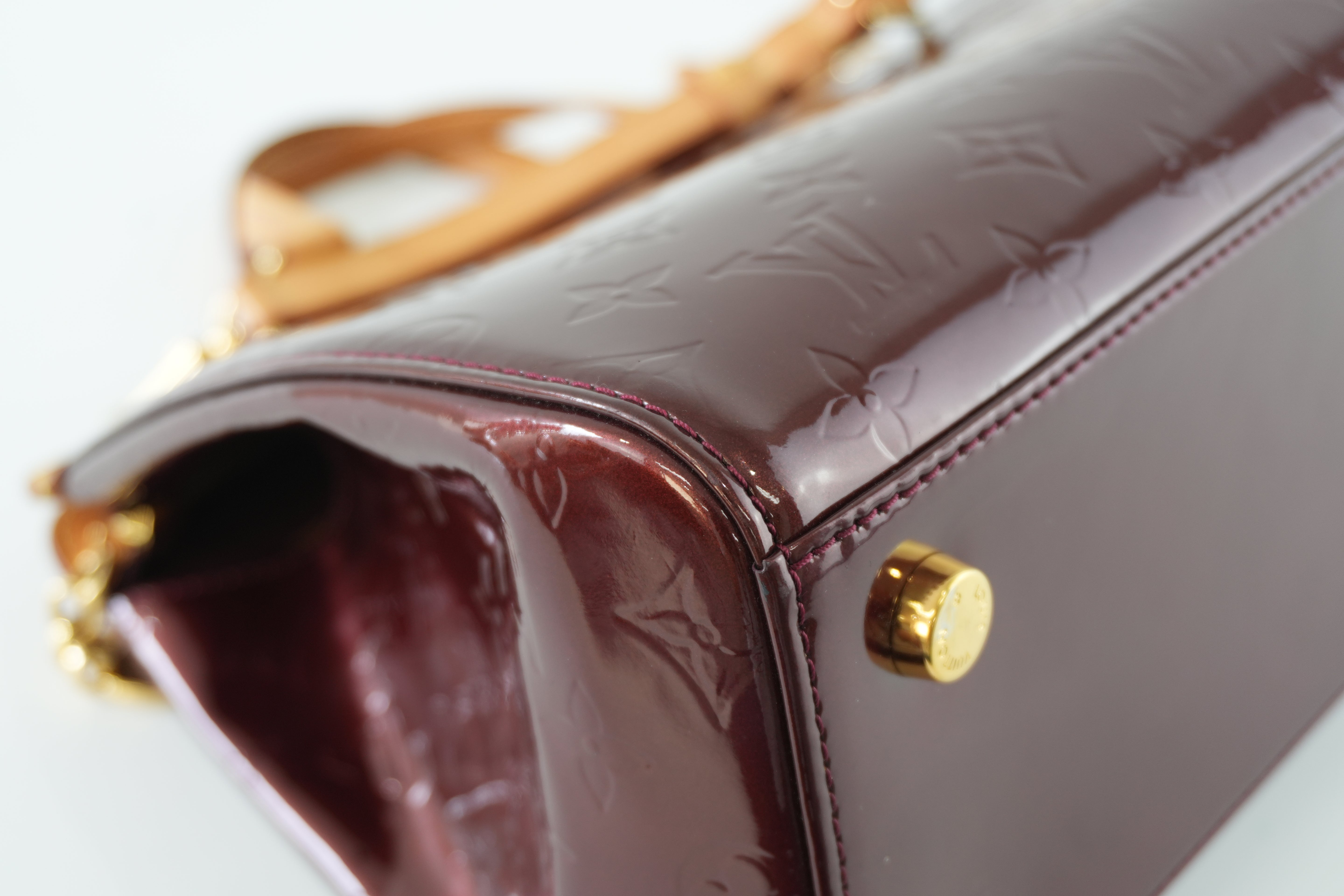 Louis Vuitton Brea Vernis Two Way Shoulder Bag Rouge Fauviste Used