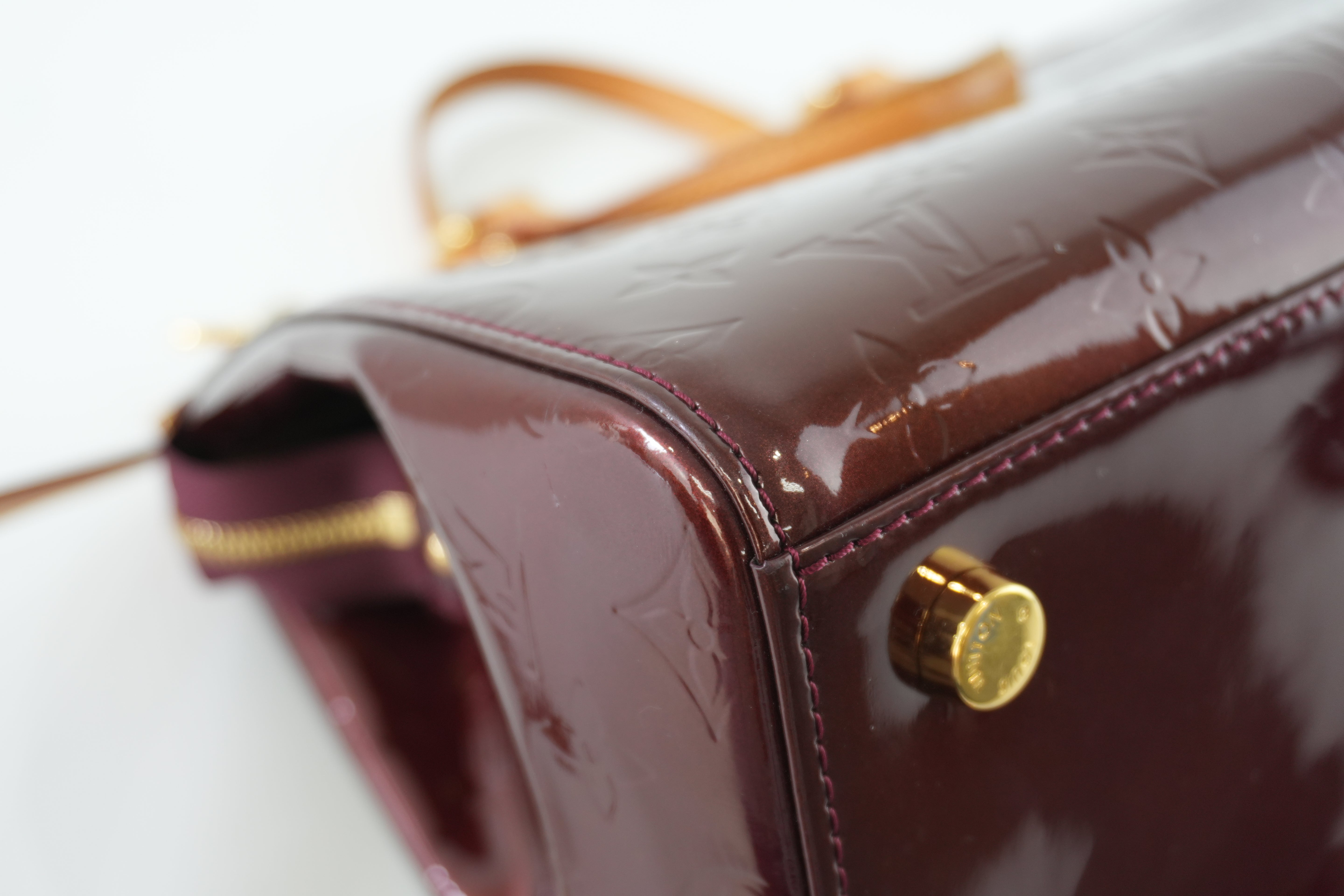 Louis Vuitton Brea Vernis Two Way Shoulder Bag Rouge Fauviste Used