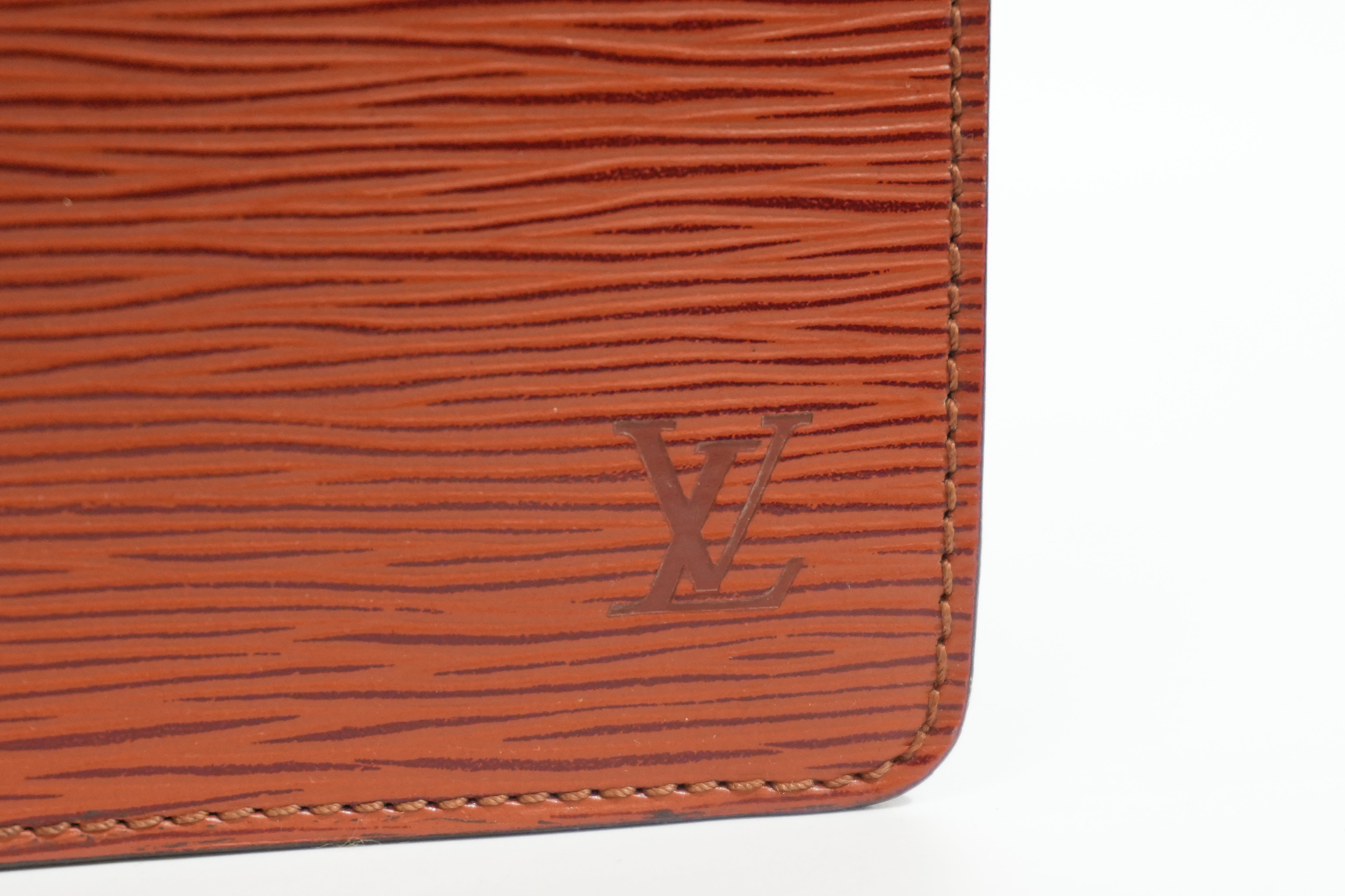 Pre-owned Louis Vuitton Epi Concorde Top Handle Handbag Kenya Brown