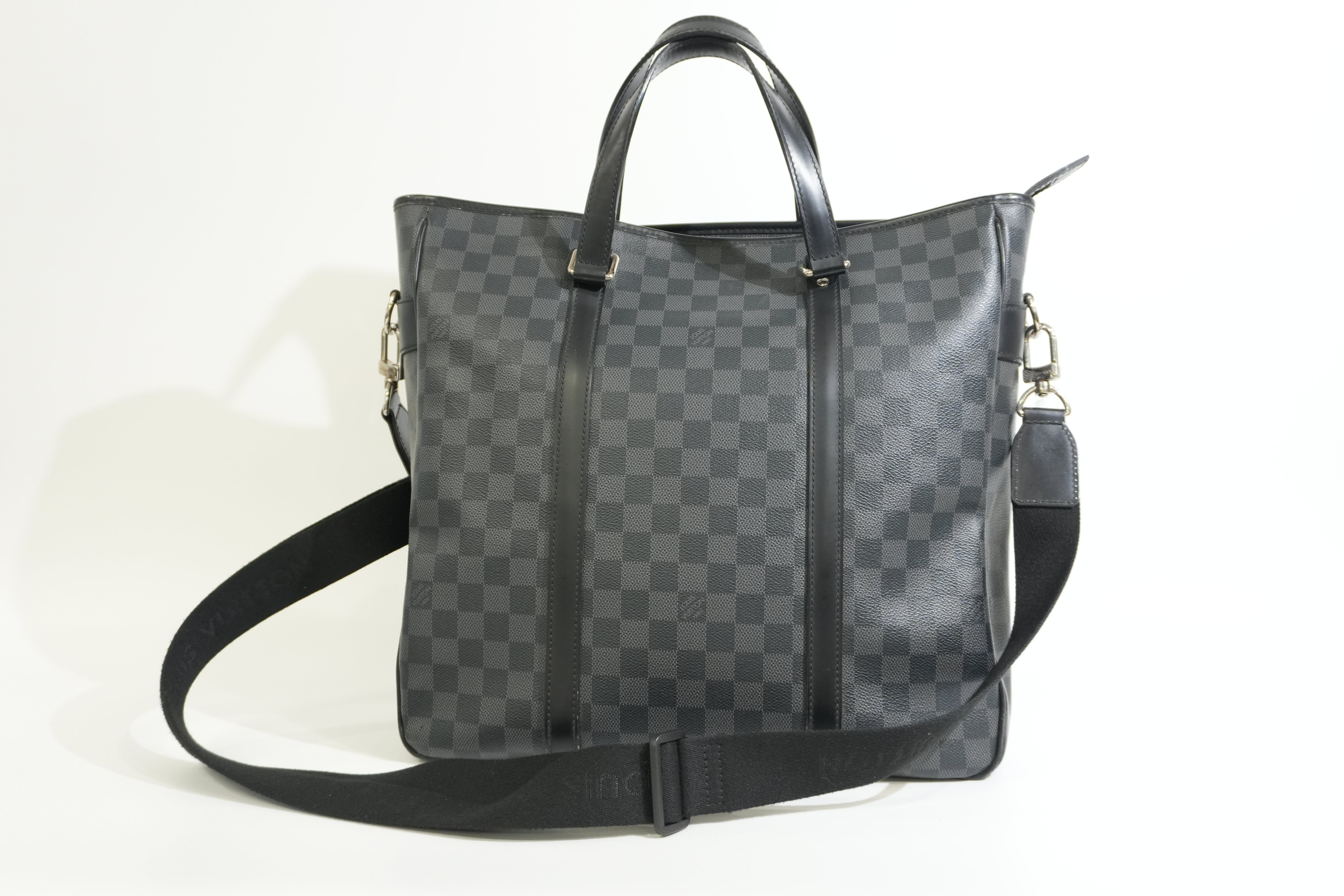 Pre-owned Louis Vuitton Damier Graphite Tadao Shoulder Tote Bag