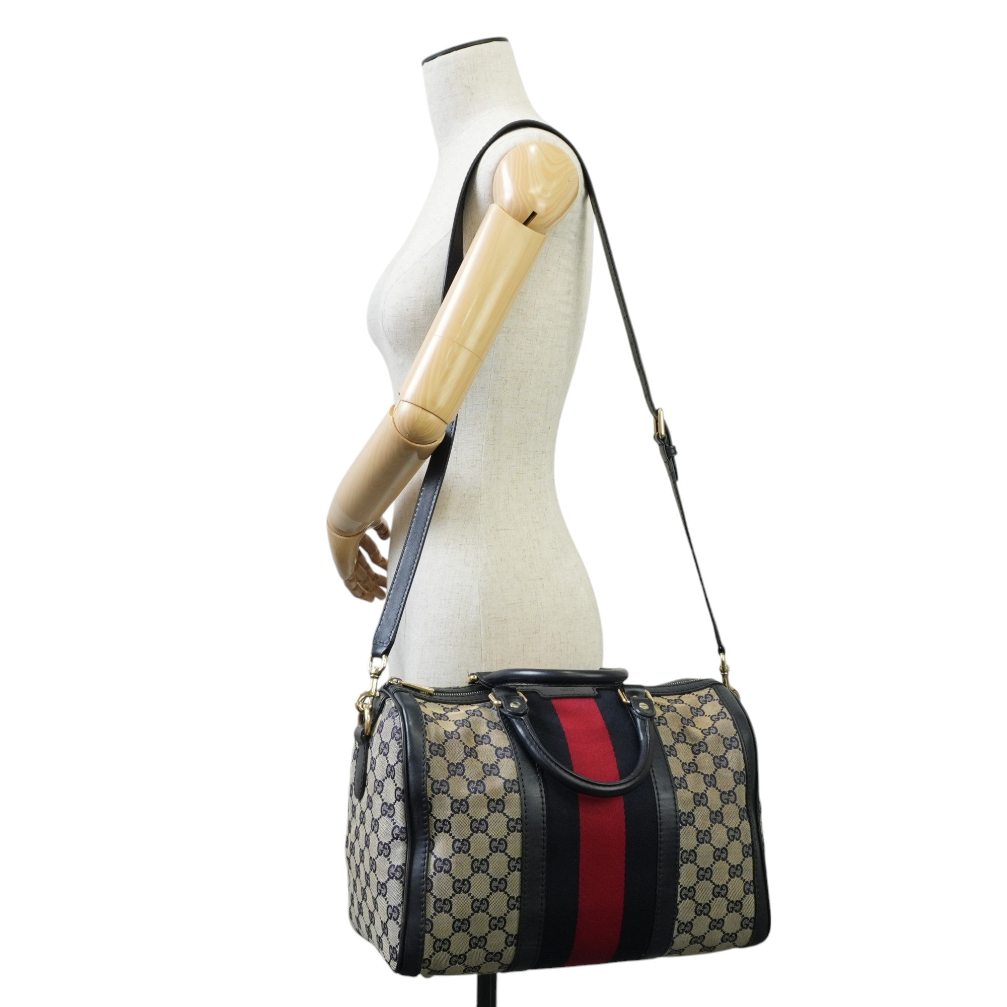 Gucci Boston Bag Blue Used