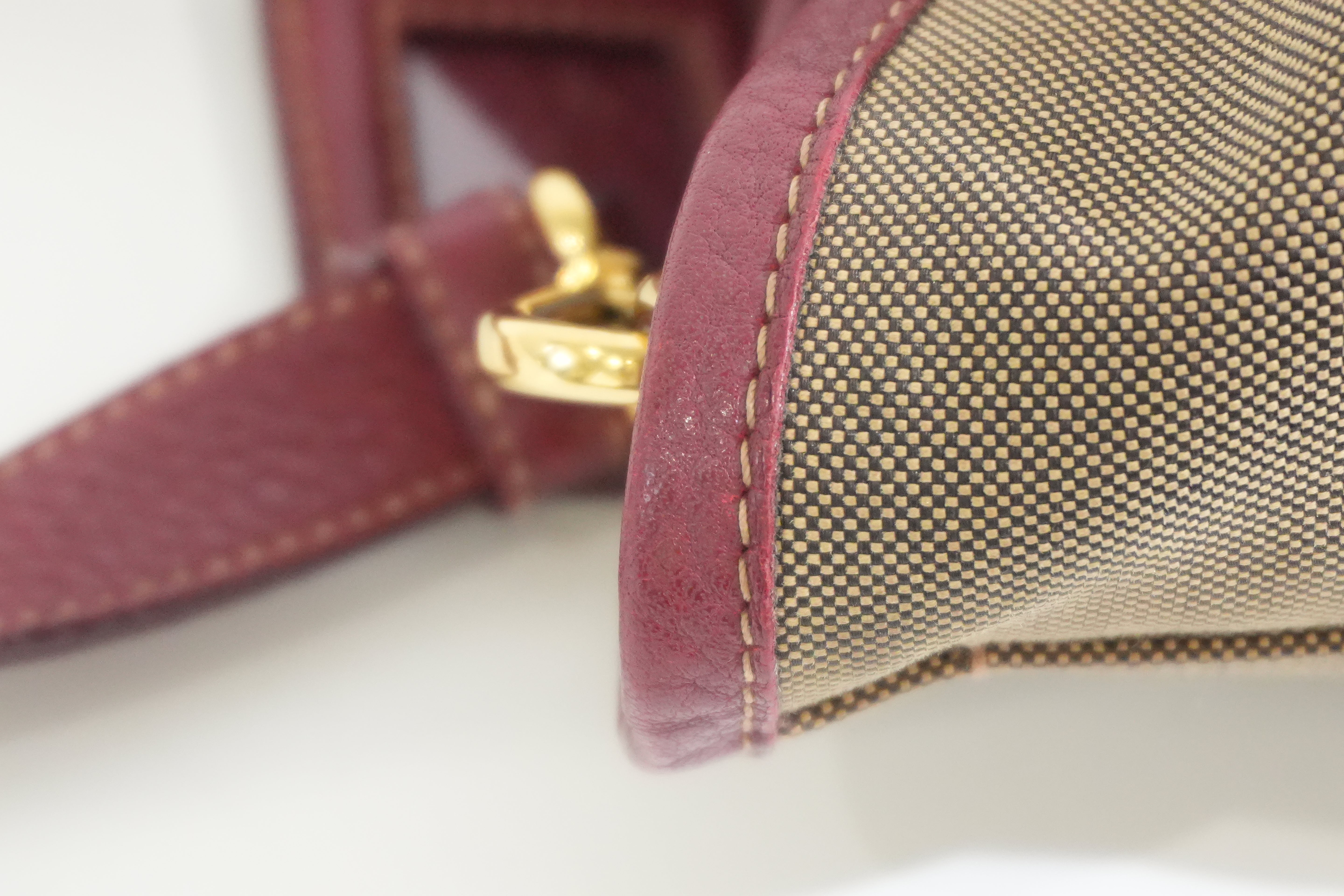 Pre-owned Prada Jacquard Two Way Tote Bag Brown