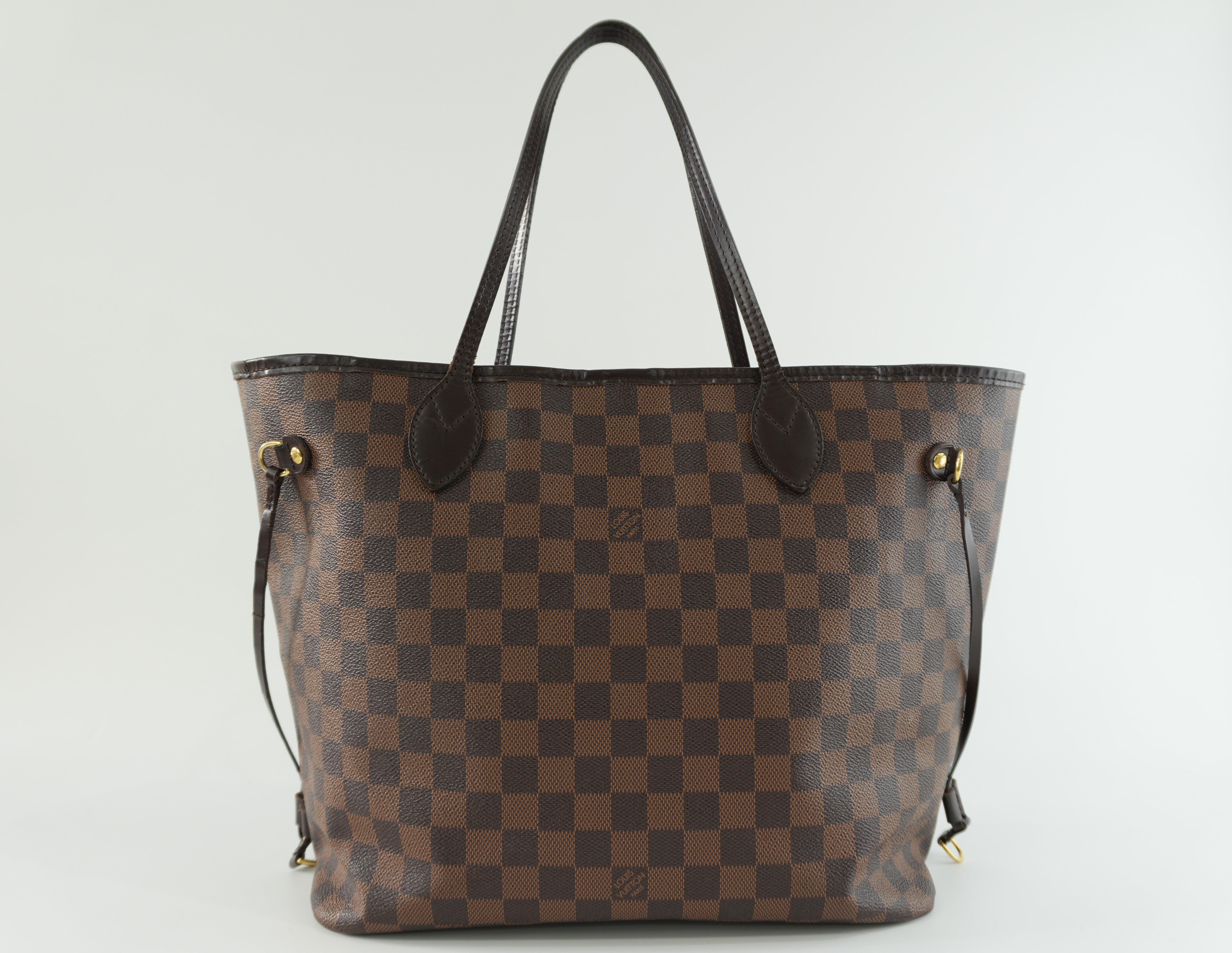 Louis Vuitton Damier Ebene Neverfull MM Shoulder Tote Bag Used