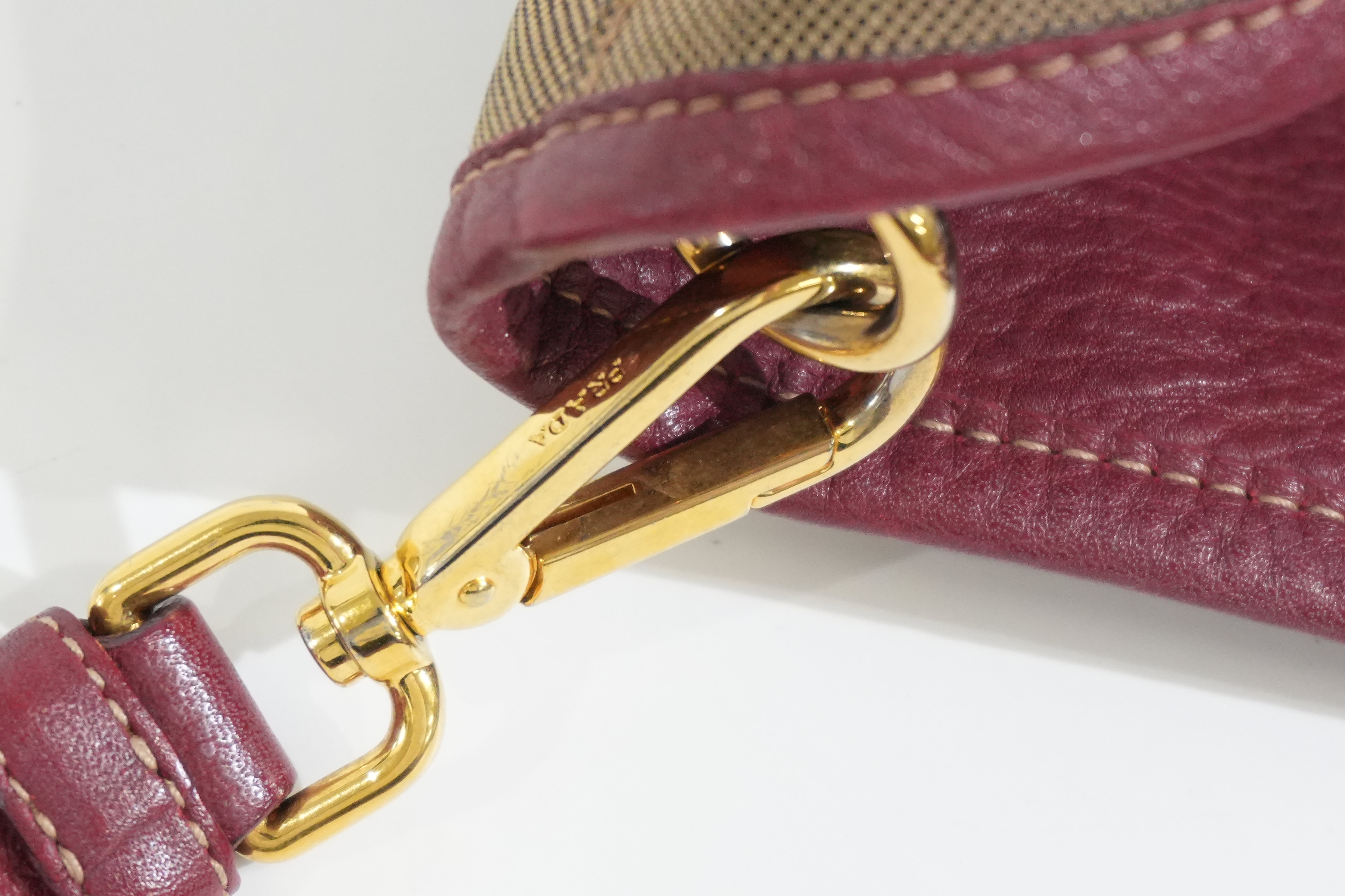 Pre-owned Prada Jacquard Two Way Tote Bag Brown