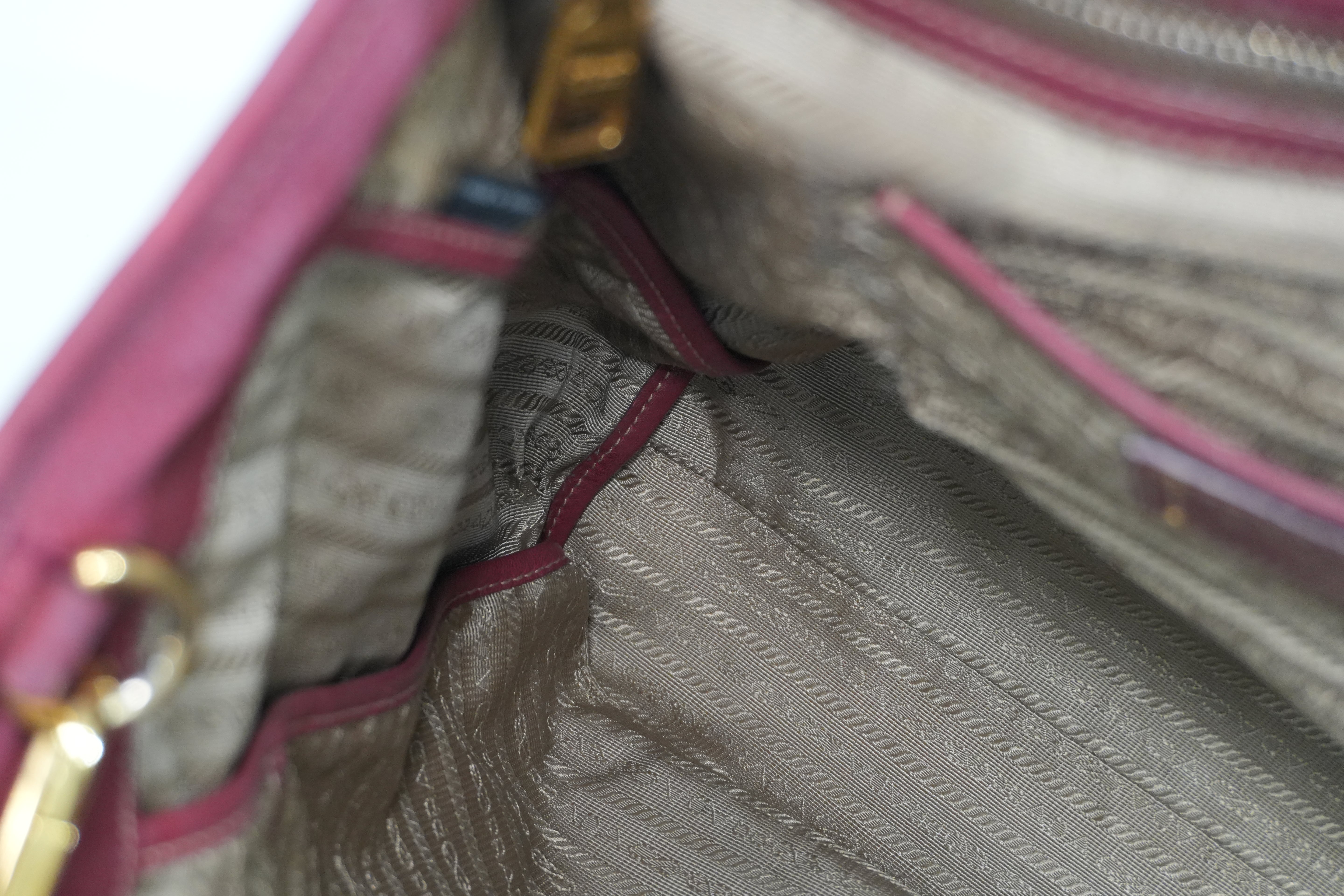 Pre-owned Prada Jacquard Two Way Tote Bag Brown