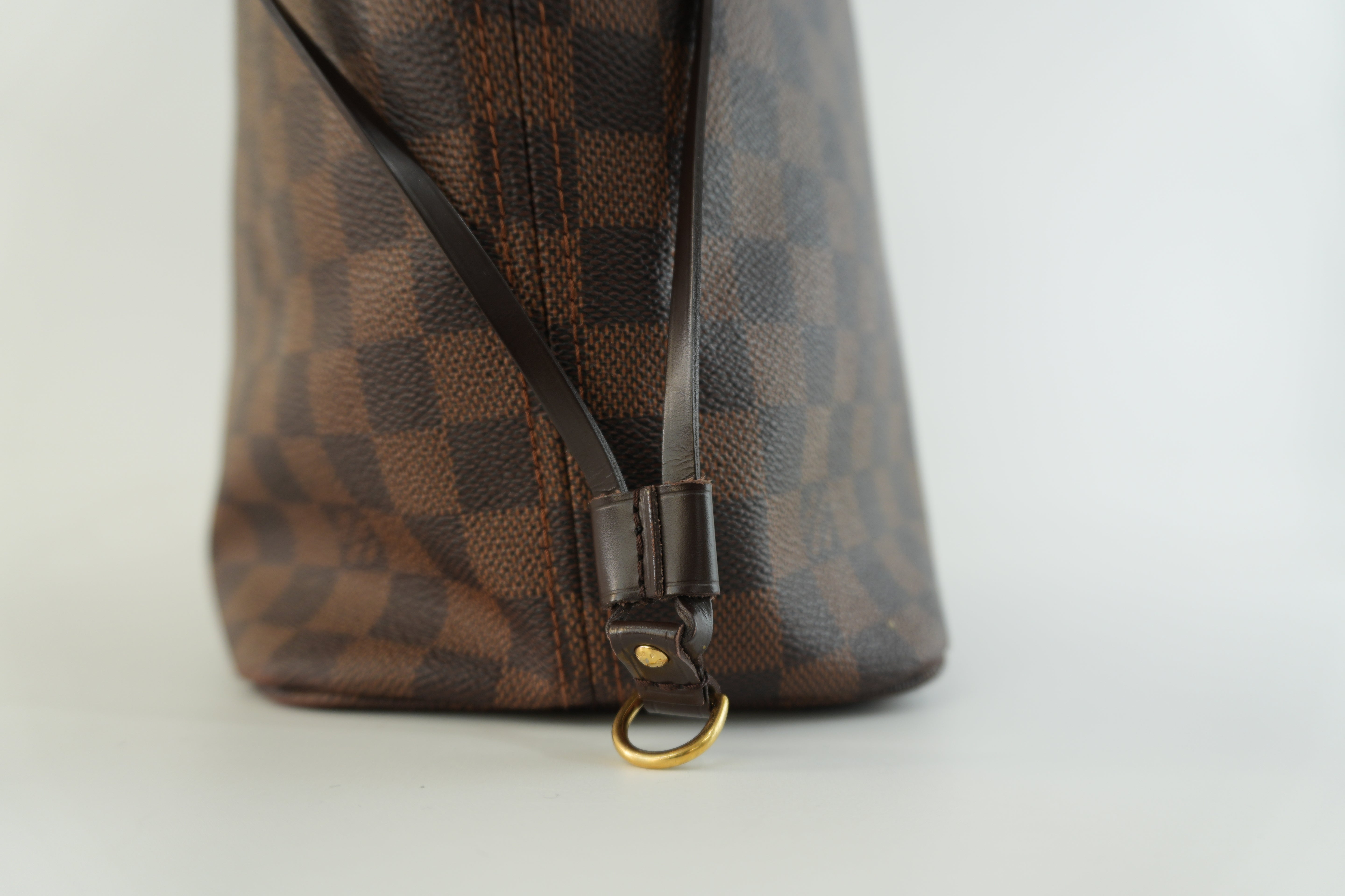 Louis Vuitton Damier Ebene Neverfull MM Shoulder Tote Bag Used