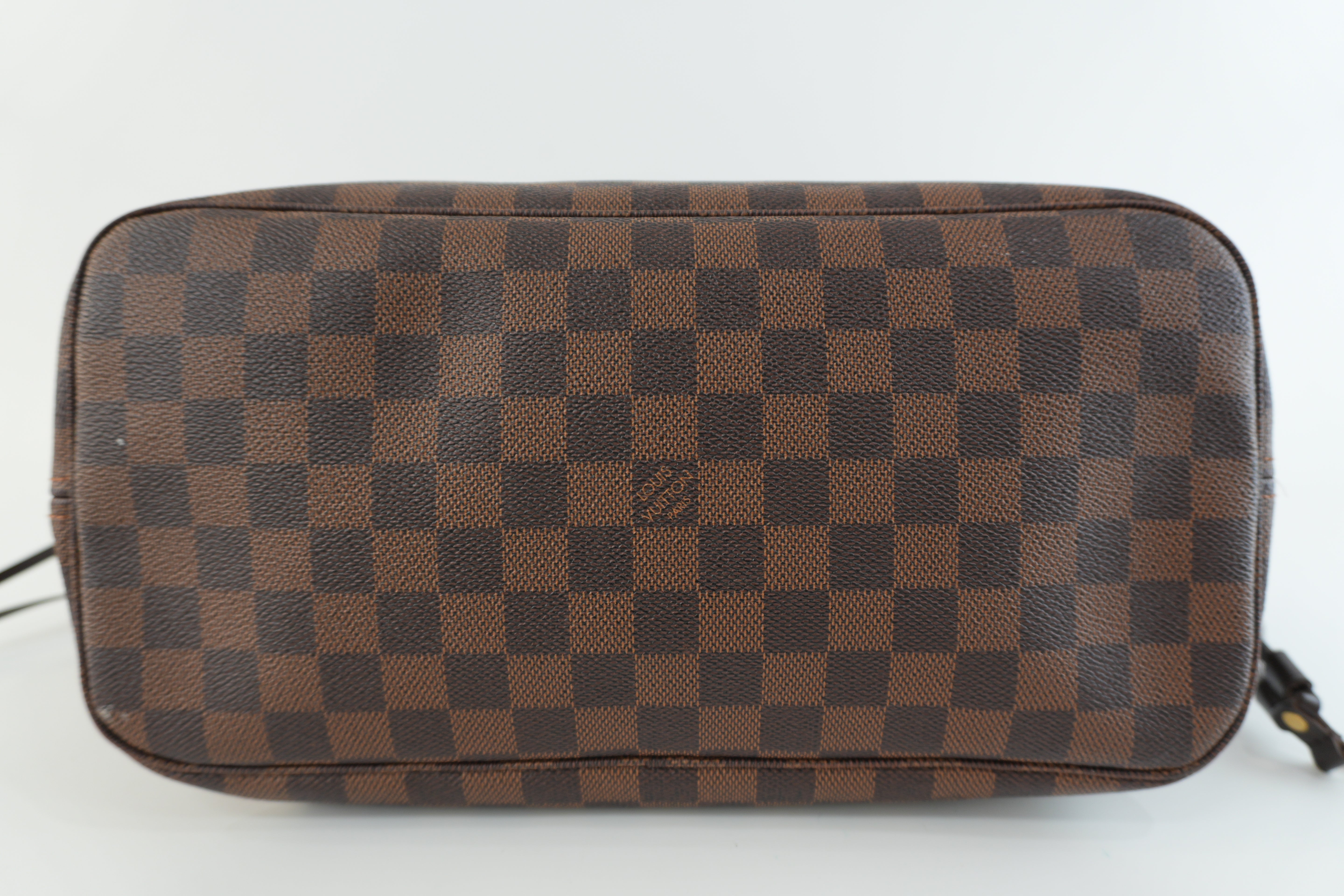 Louis Vuitton Damier Ebene Neverfull MM Shoulder Tote Bag Used