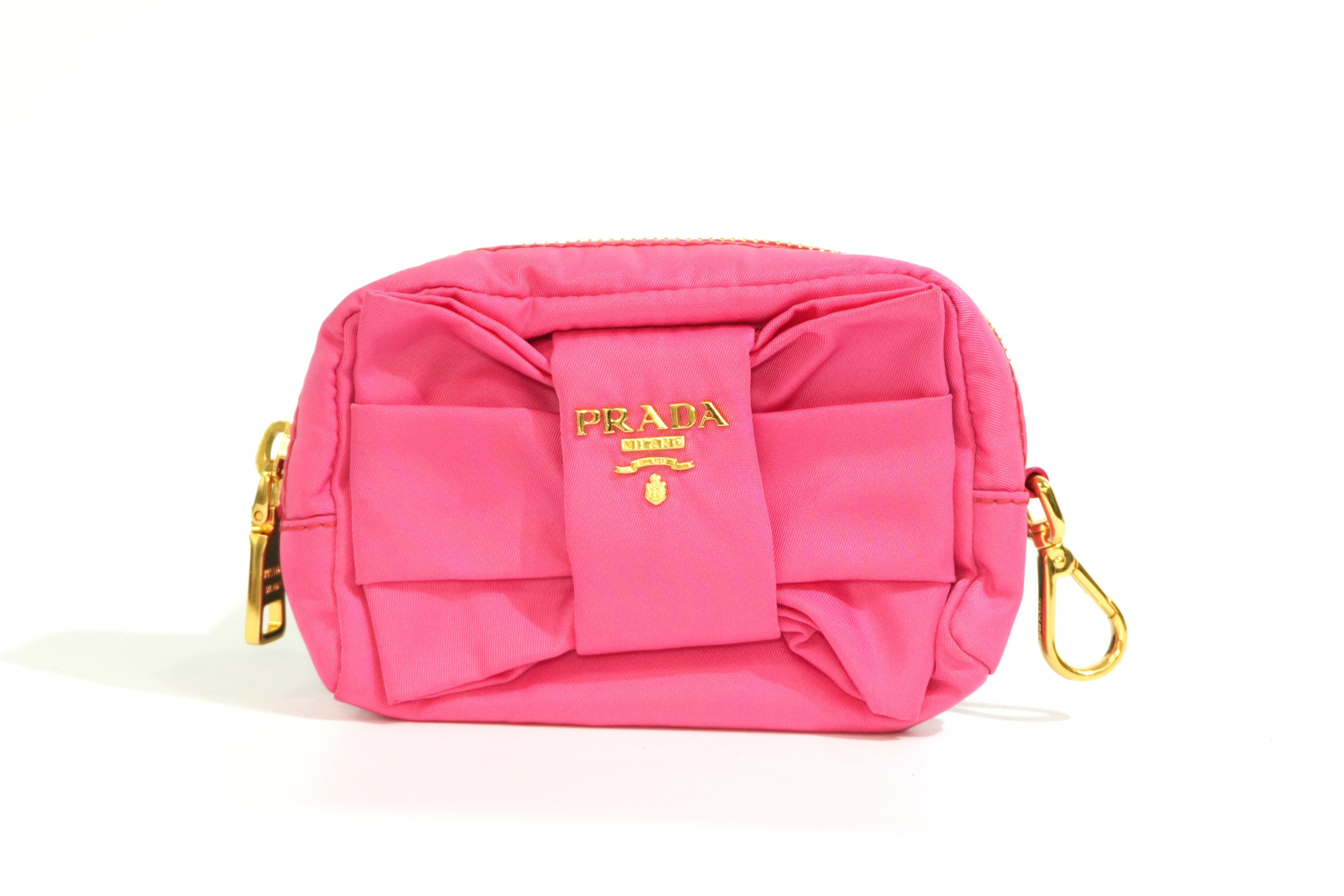 Pre-owned Prada Small Ribbon Pouch Pink