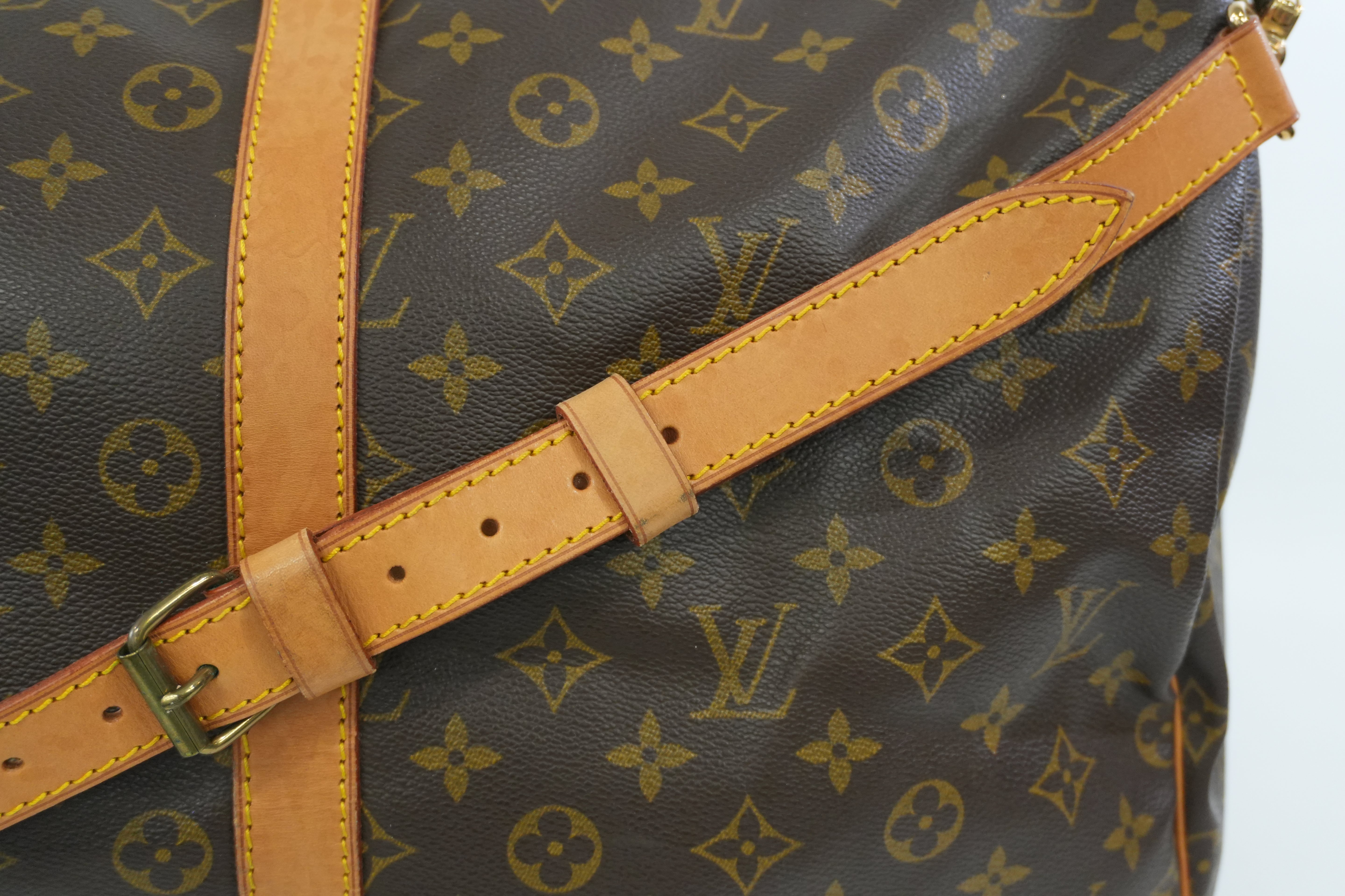 Pre-owned Louis Vuitton Monogram Keepall 55 Bandouliere
