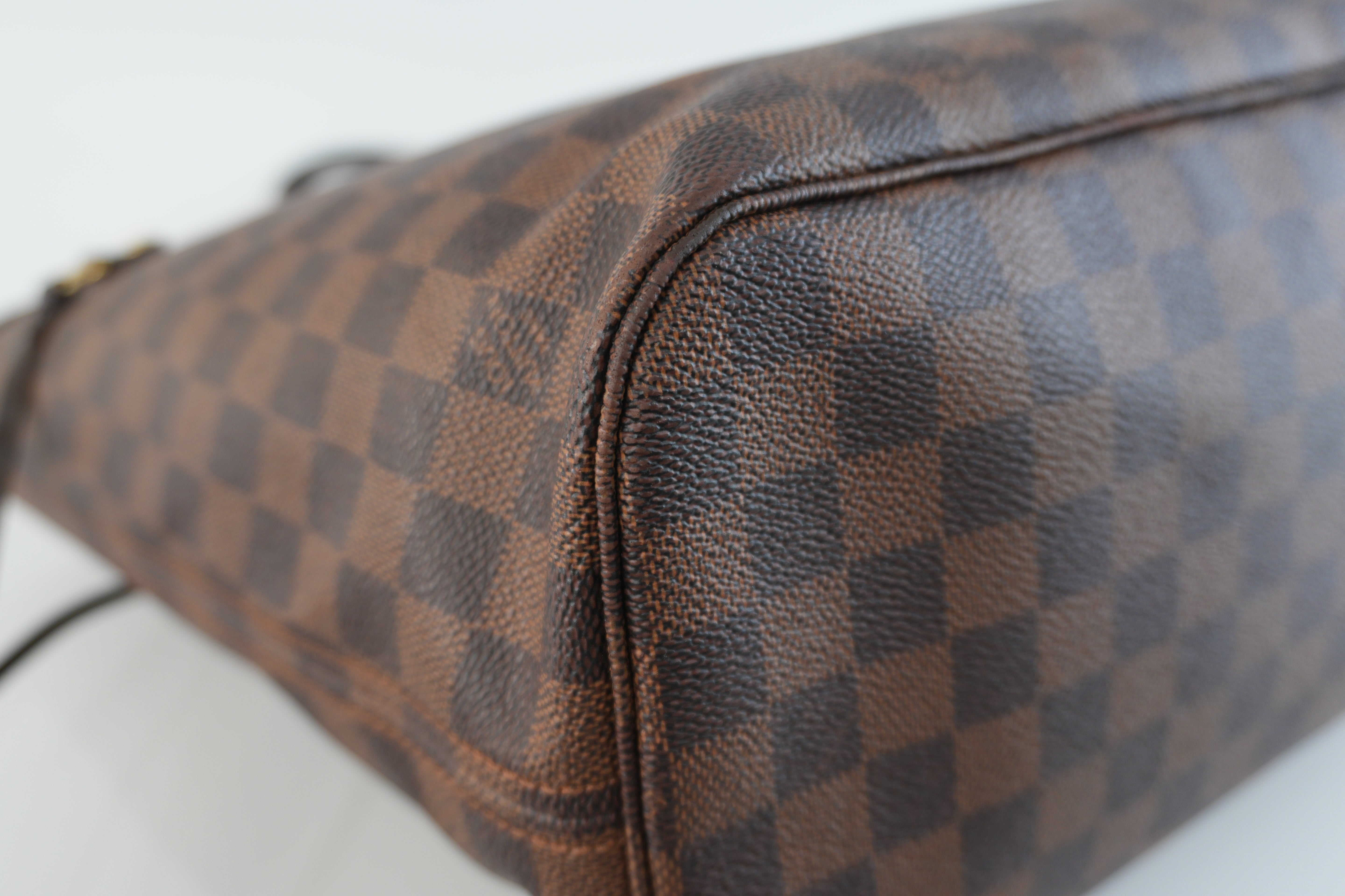 Louis Vuitton Damier Ebene Neverfull MM Shoulder Tote Bag Used