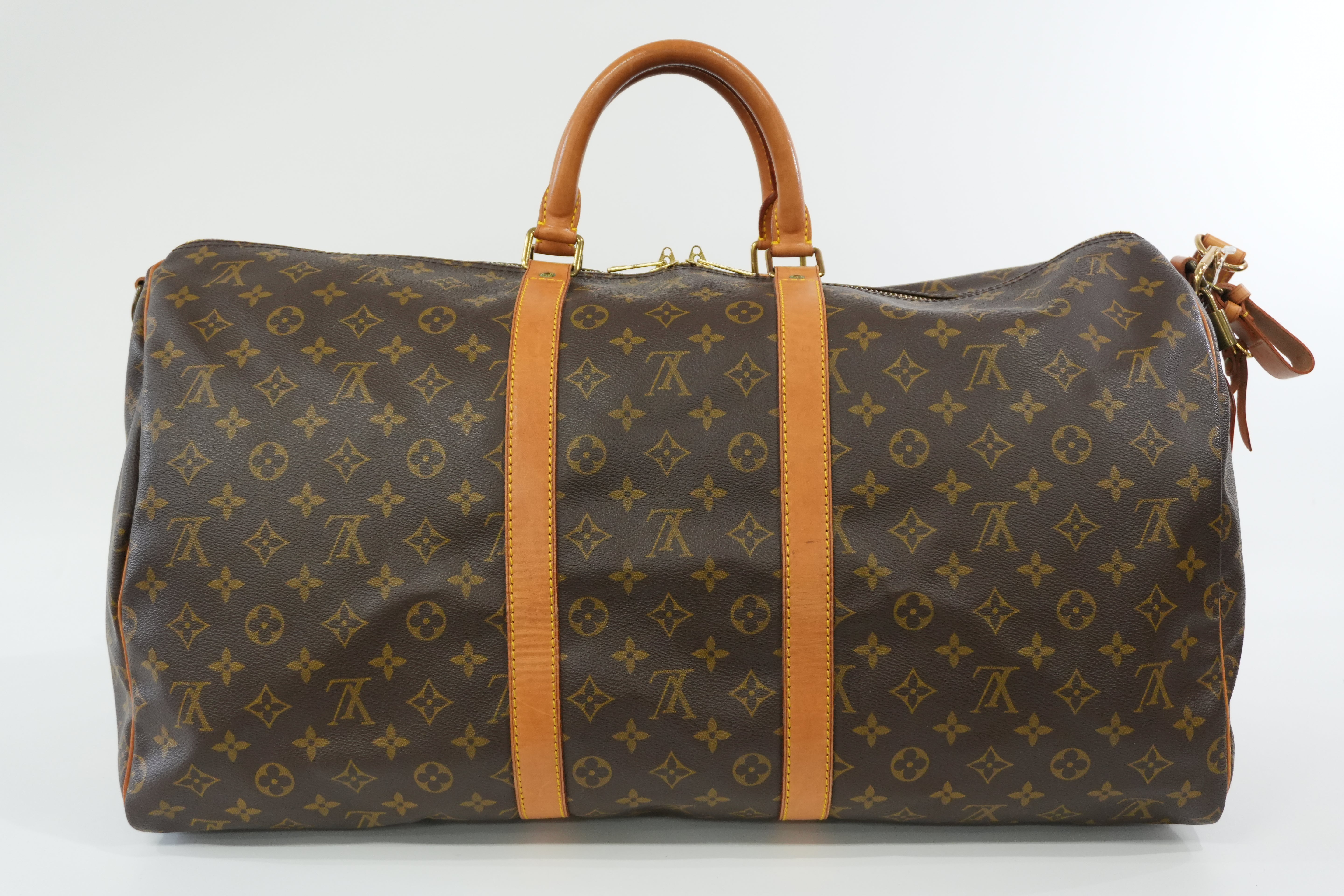 Pre-owned Louis Vuitton Monogram Keepall 55 Bandouliere